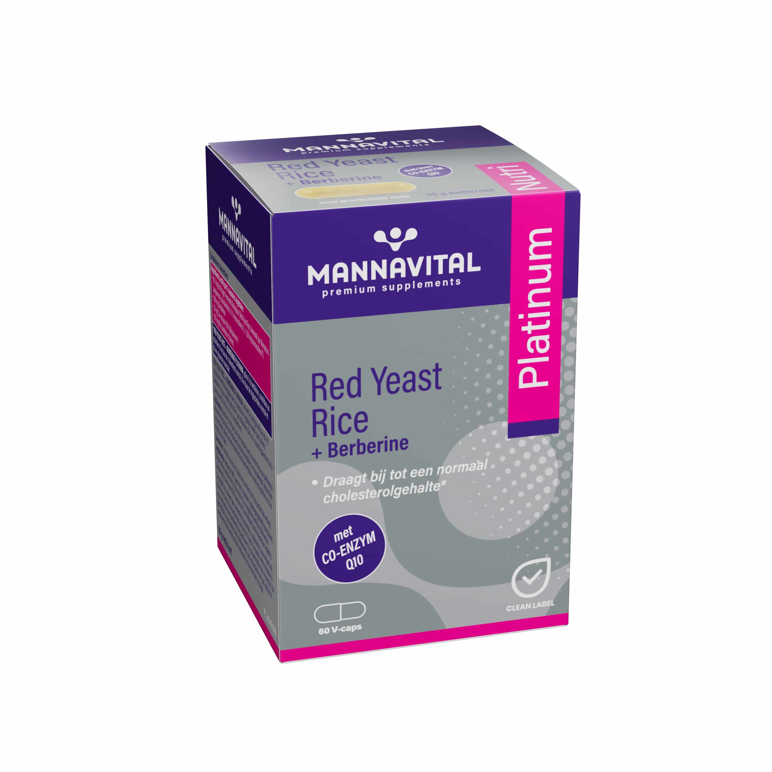 Mannavital Red Yeast Rice+berberine Plat.v-caps 60