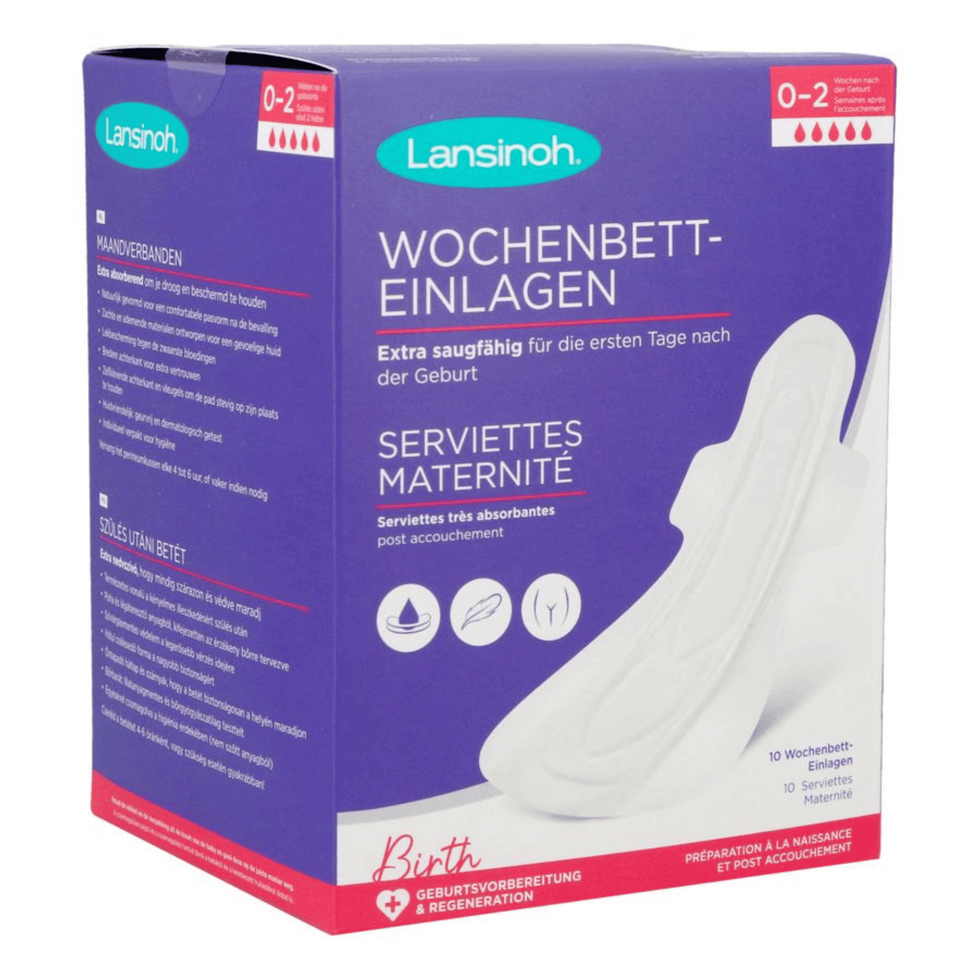 Lansinoh Extra Absorberend Maandverband 0-2 weken na de bevalling Lansinoh Extra Absorberend Maandverband 0-2 weken na de bevalling