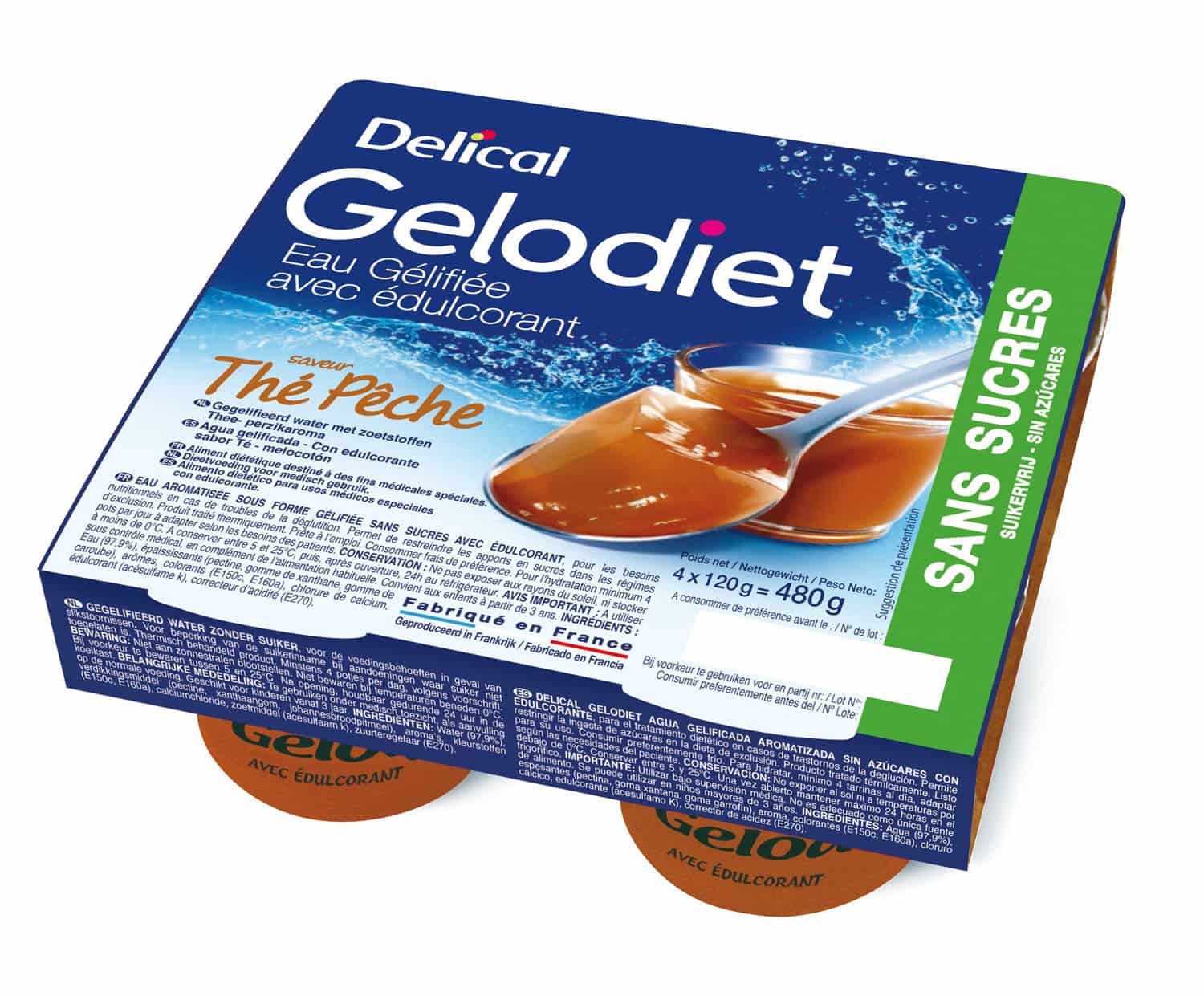Delical Gelodiet Gelwater Perzikthee Zonder Suiker Delical Gelodiet Gelwater Perzikthee Zonder Suiker