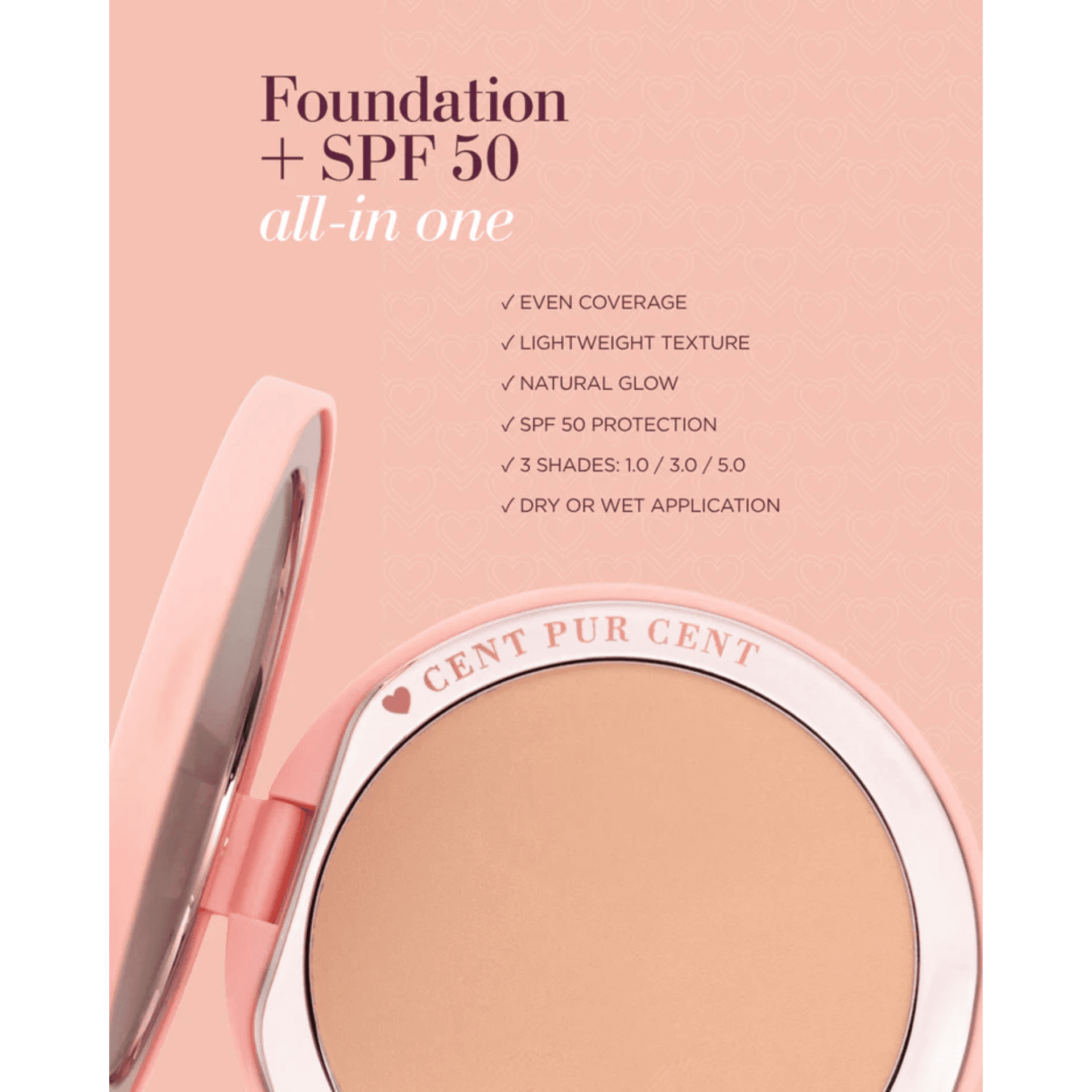 Cent Pur Cent Compact Foundation Powder SPF 50 Cent Pur Cent Compact Foundation Powder SPF 50