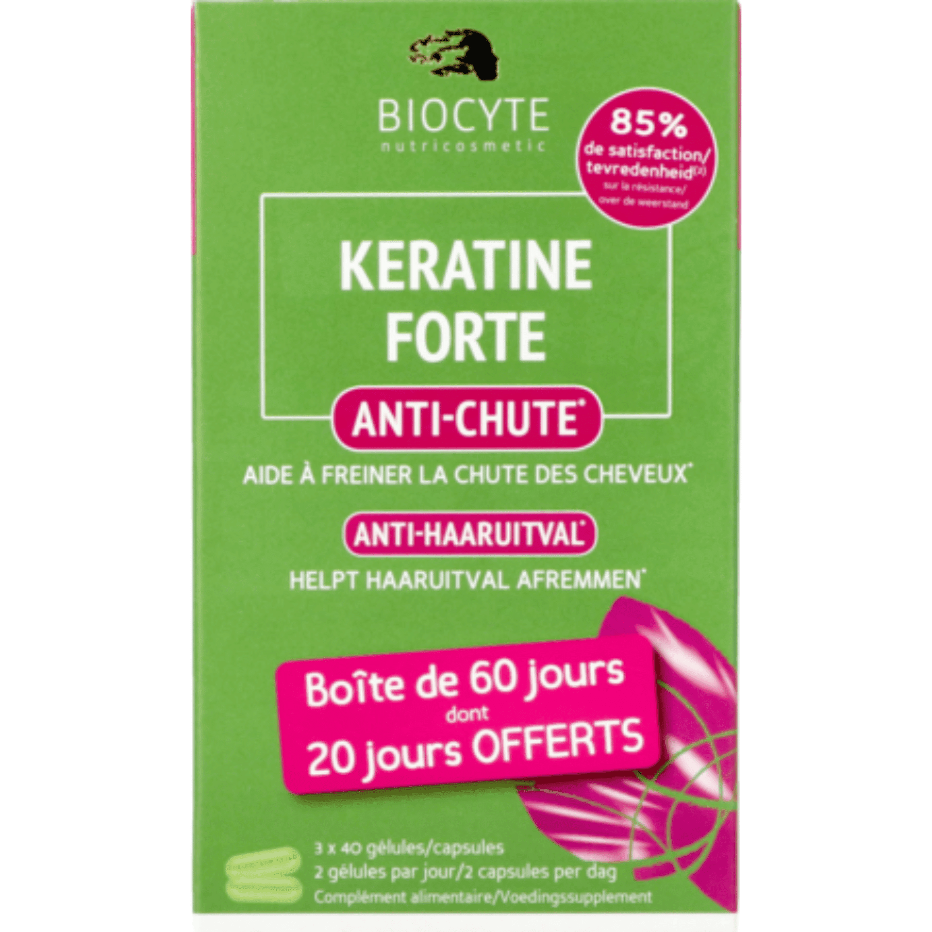 Biocyte Keratine Forte tegen Haaruitval 120 capsules Biocyte Keratine Forte tegen Haaruitval 120 capsules