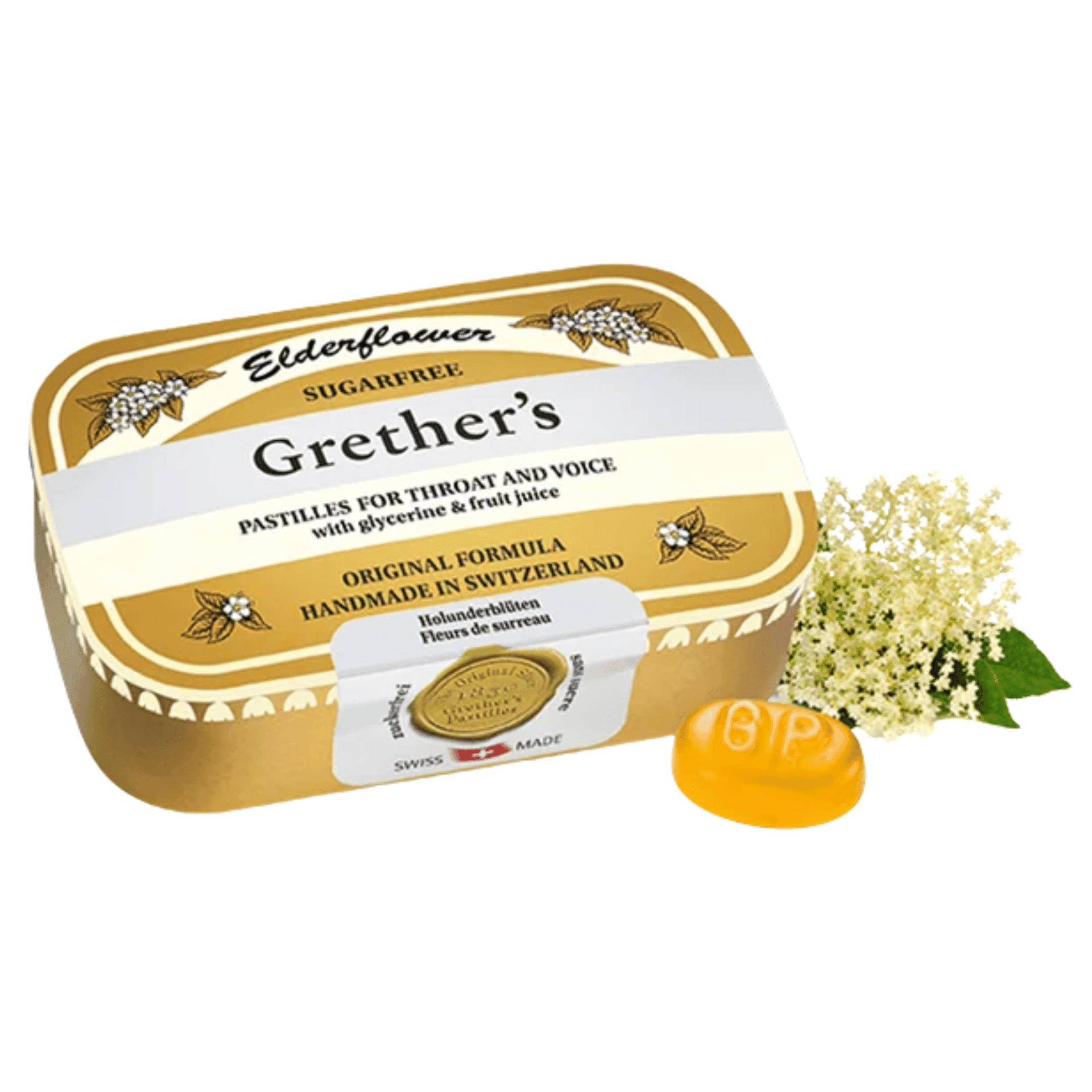 Grether's Suikervrije Pastilles Elderflower