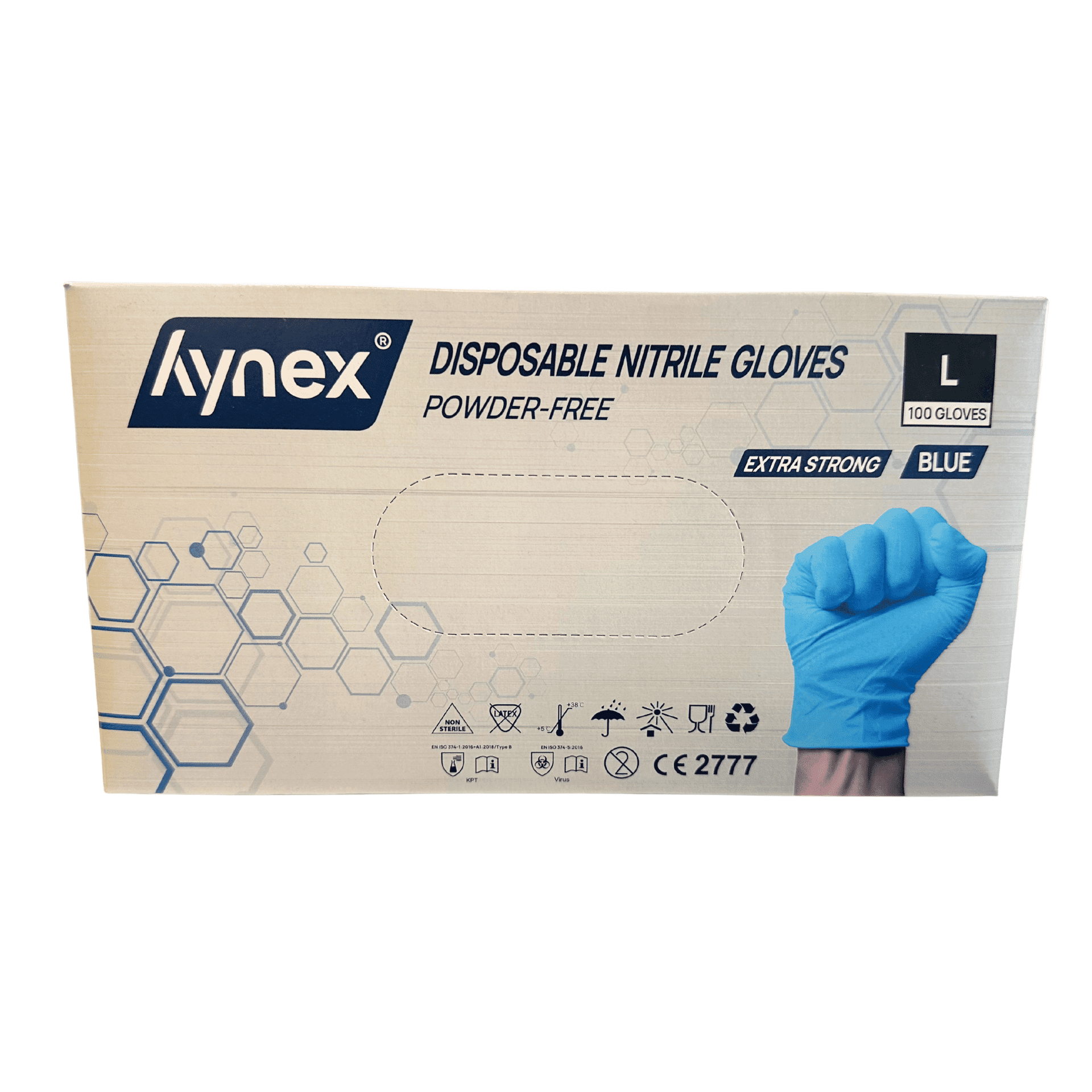 Hynex Gants Jetables en Nitrile Bleu 100 pièces Hynex Gants Jetables en Nitrile Bleu 100 pièces