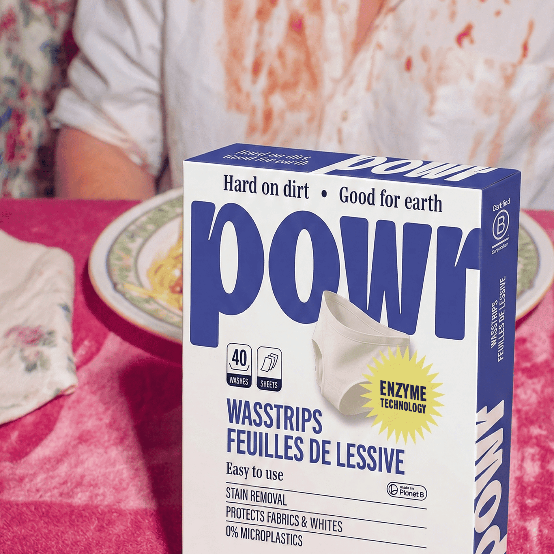 POWR Feuilles de Lessive Linge Blanc