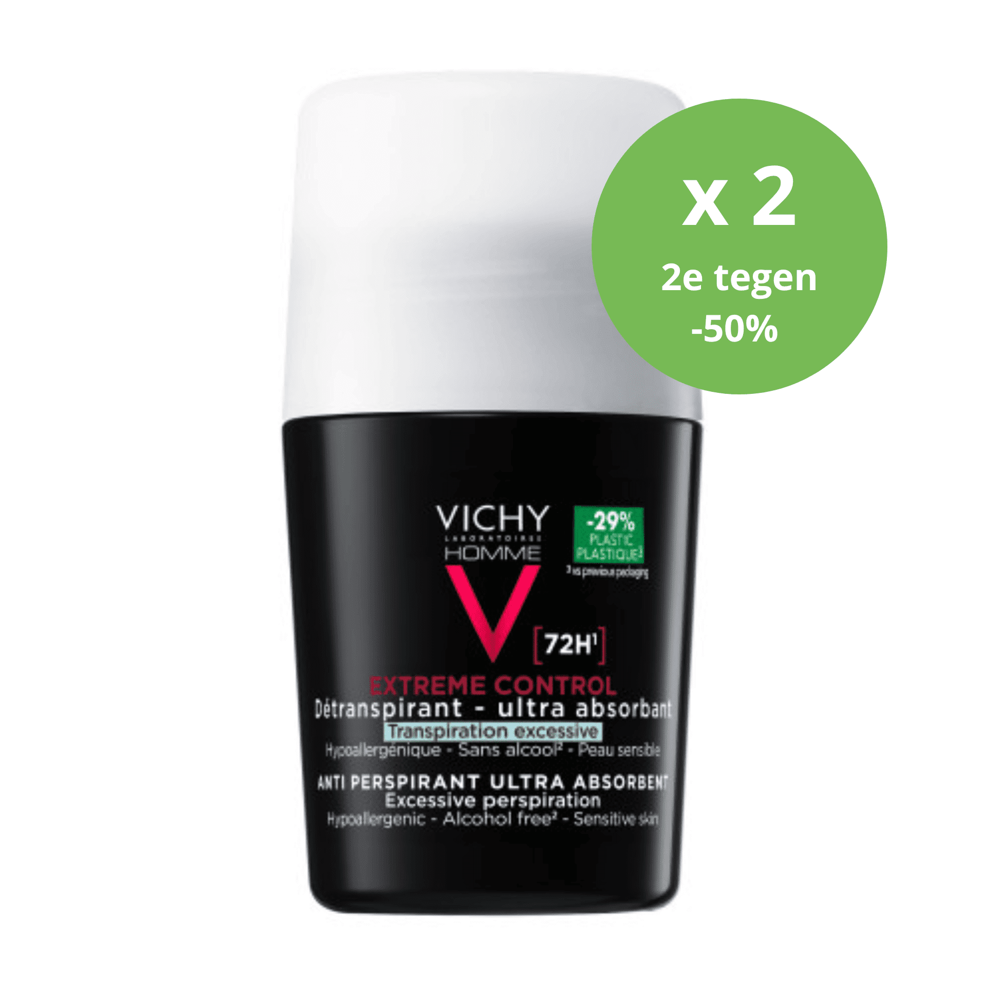 Vichy Homme Extreme Control Antitranspirant 72U Roller Vichy Homme Extreme Control Antitranspirant 72U Roller