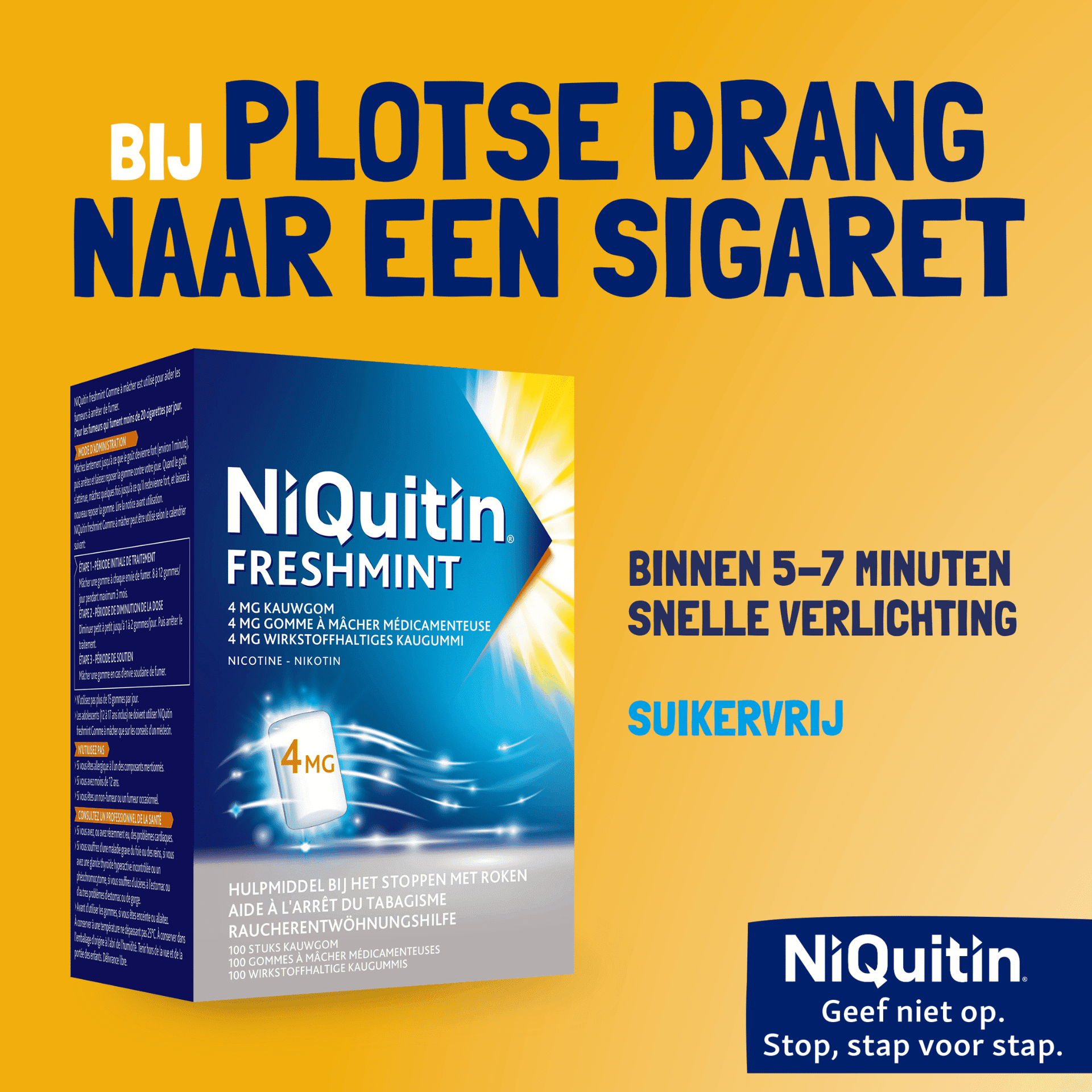 NiQuitin Freshmint 4 mg Kauwgom