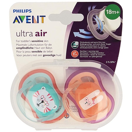Avent Fopspeen Ultra-Air Tijger/Konijn 18+ Avent Fopspeen Ultra-Air Tijger/Konijn 18+