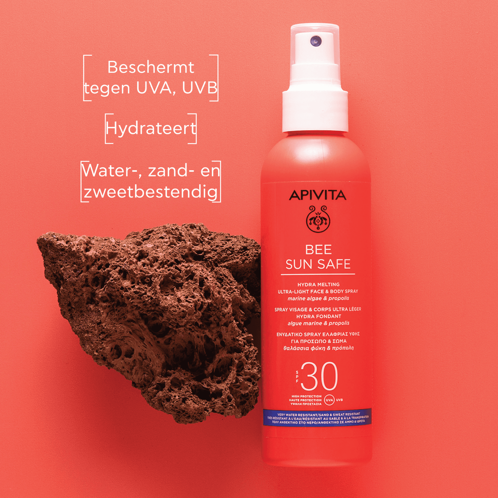 Apivita Bee Sun Safe Hydra Ultralichte Smeltende Spray voor Gezicht en Lichaam SPF 30