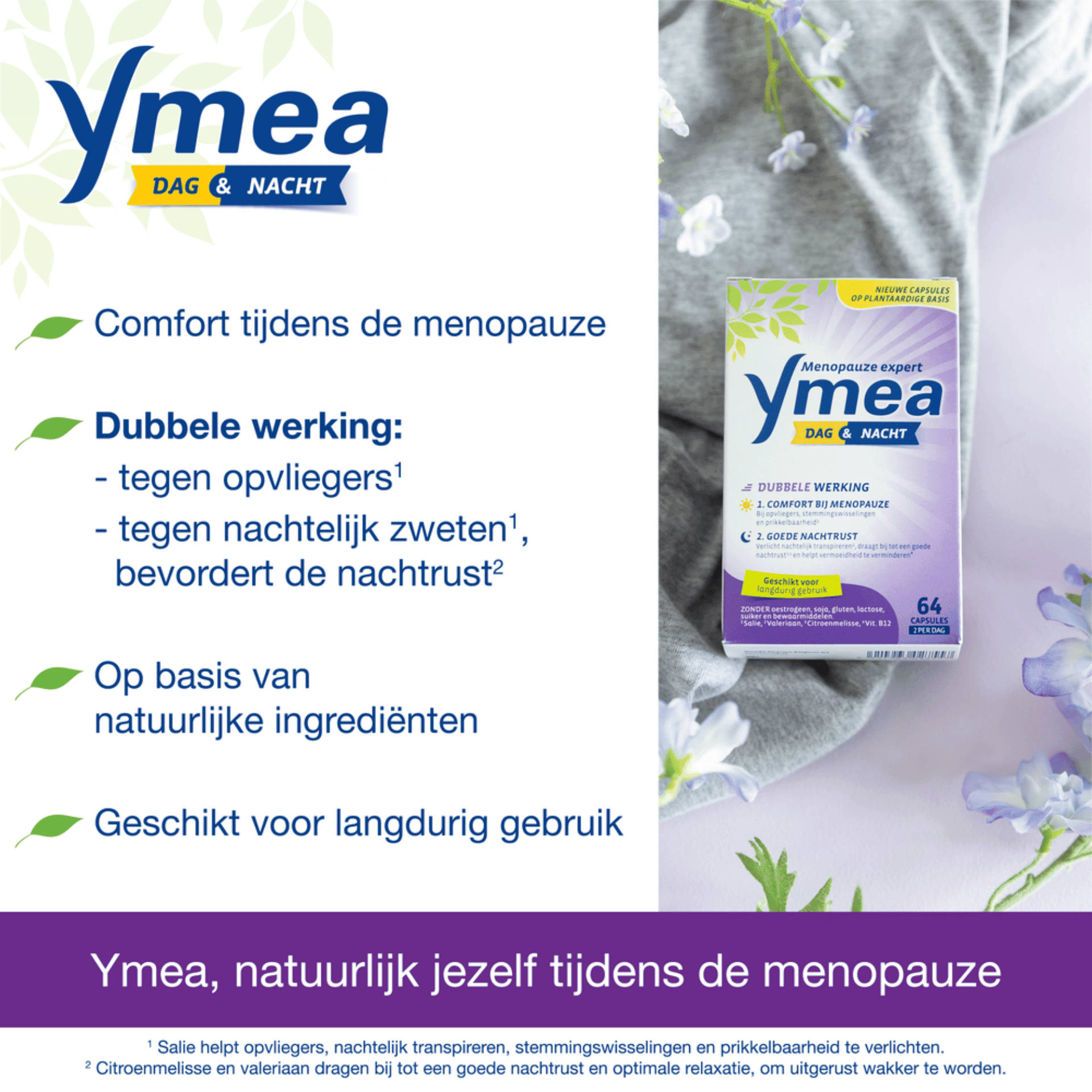 Ymea Jour & Nuit - Ménopause - Bouffées de chaleur & sueurs nocturnes Ymea Jour & Nuit - Ménopause - Bouffées de chaleur & sueurs nocturnes