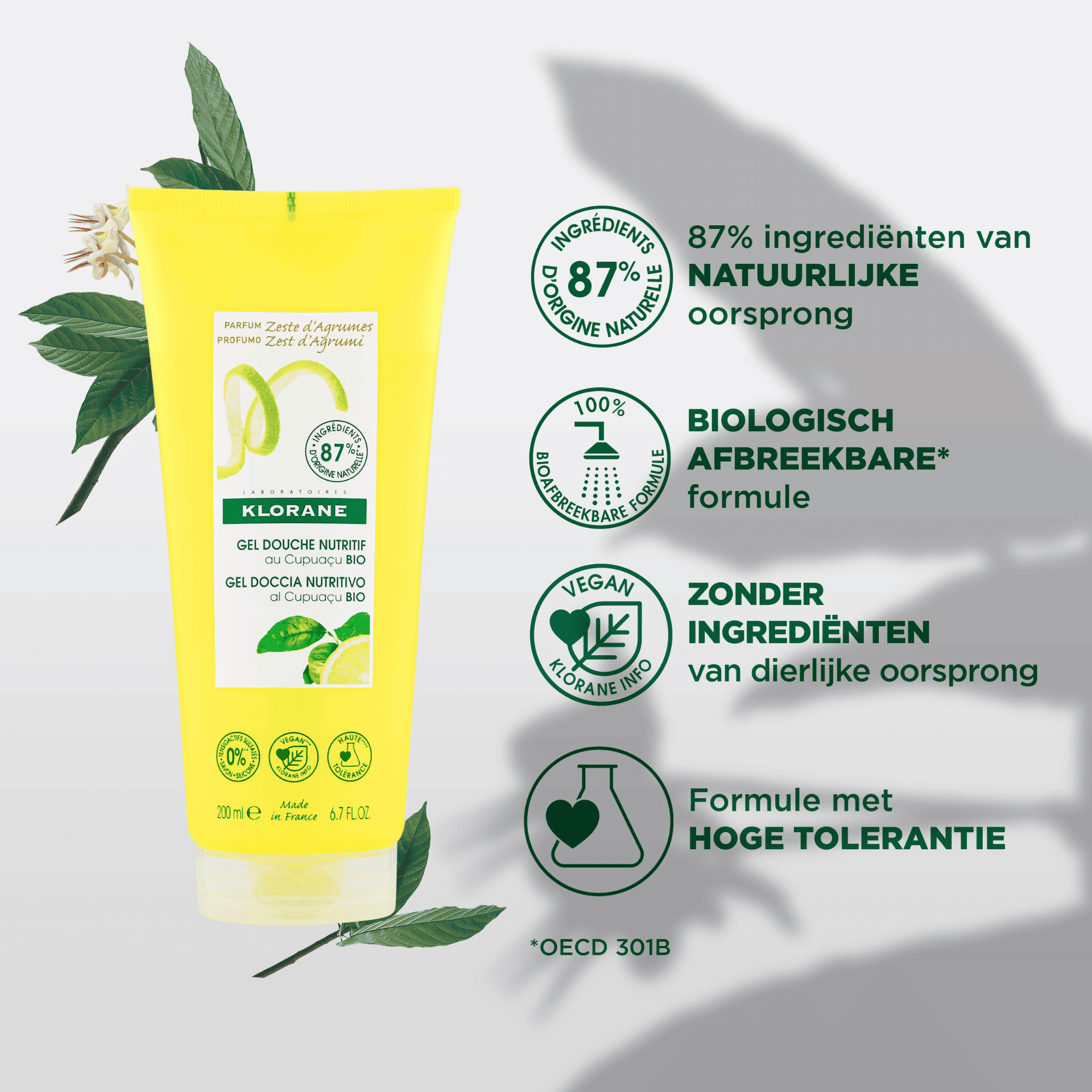 Klorane Voedende Douchegel 200 ml