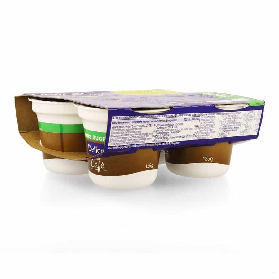 Delical Crème Dessert Koffie HP-HC zonder Suiker Delical Crème Dessert Koffie HP-HC zonder Suiker