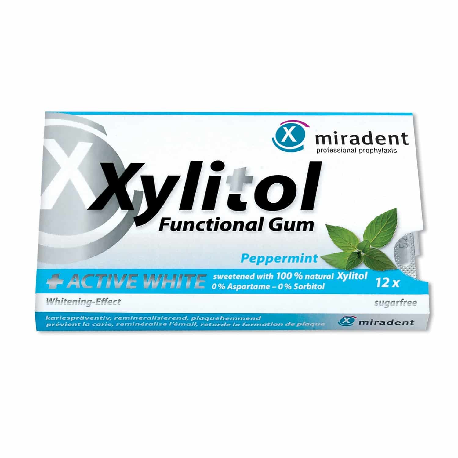 Miradent Kauwgom Xylitol Pepermunt Miradent Kauwgom Xylitol Pepermunt