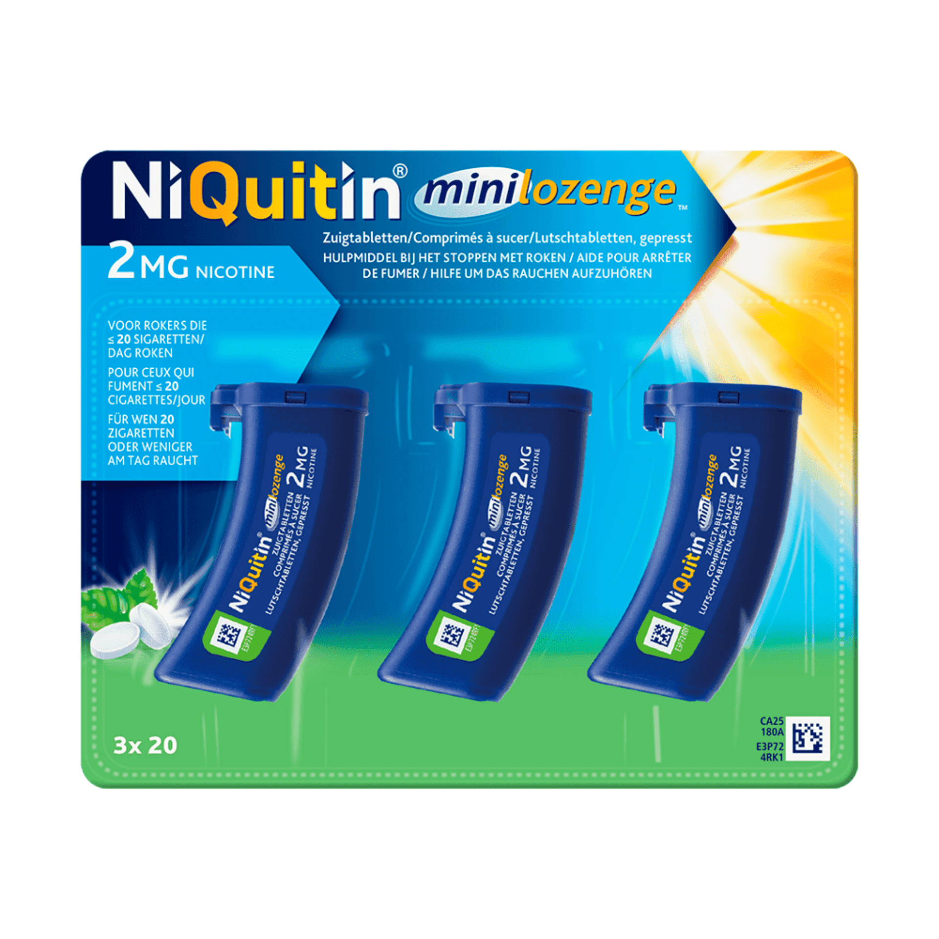 NiQuitin Minilozenge 2 mg 60 pastilles