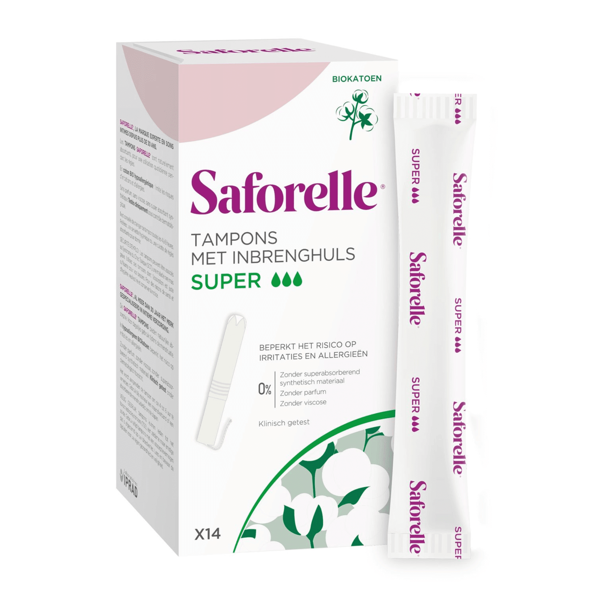 Saforelle Tampons met Inbrenghuls Saforelle Tampons met Inbrenghuls