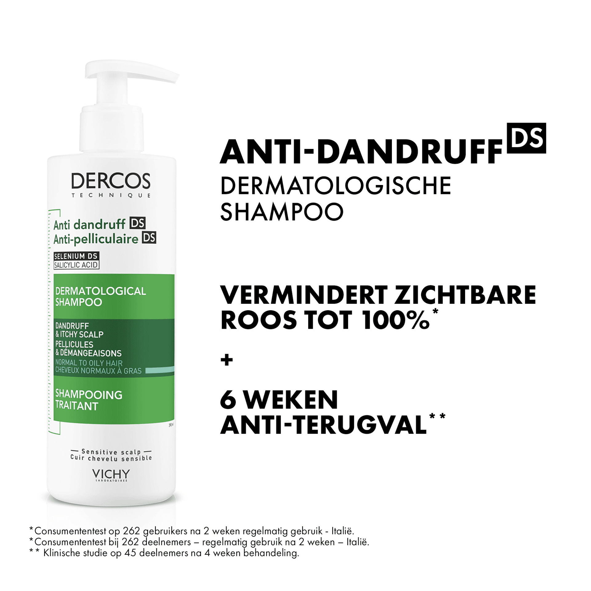 Vichy Dercos Anti-Roos DS Normaal tot Vet Haar Vichy Dercos Anti-Roos DS Normaal tot Vet Haar