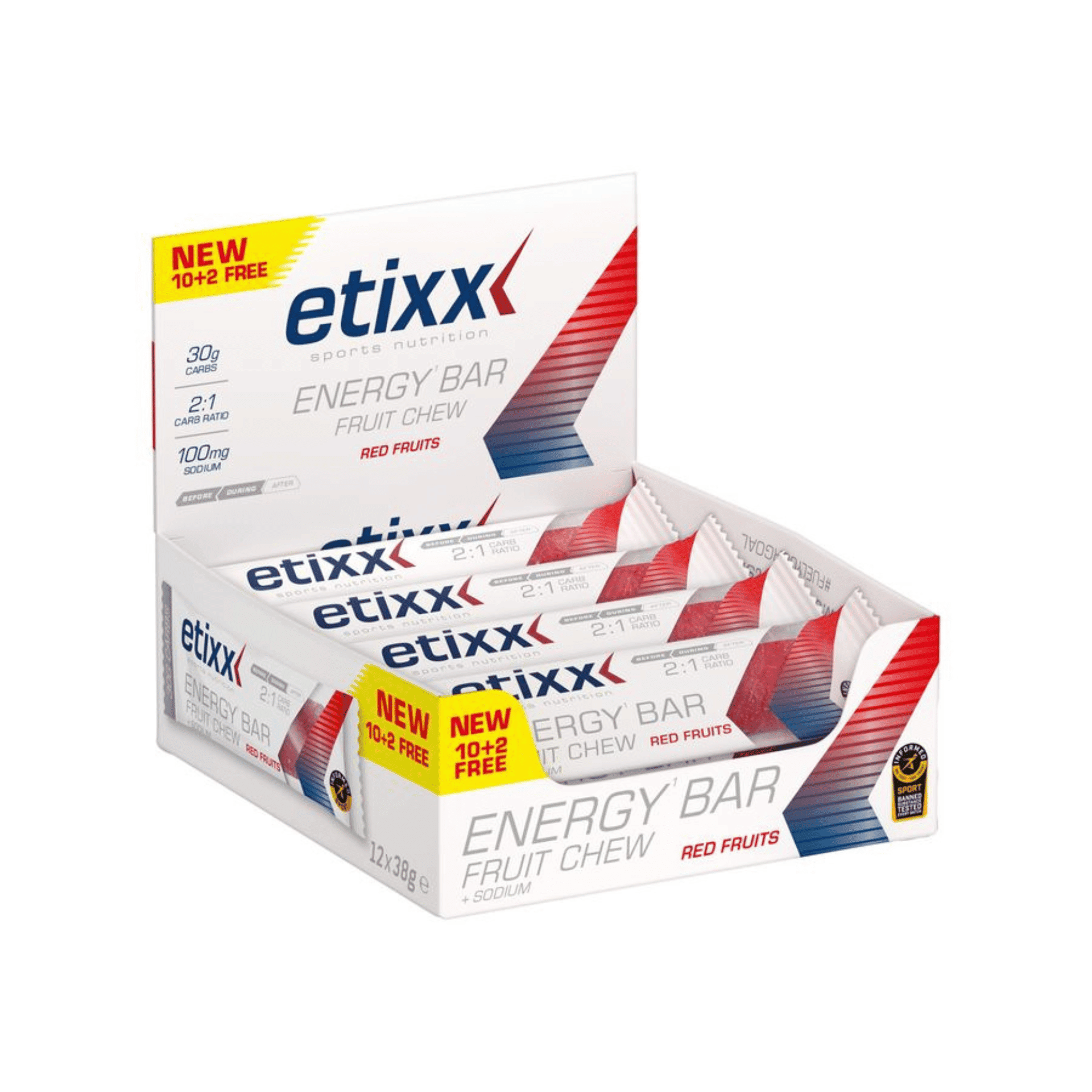 Etixx Energy Bar Fruit Red Fruits 12x38g Etixx Energy Bar Fruit Red Fruits 12x38g