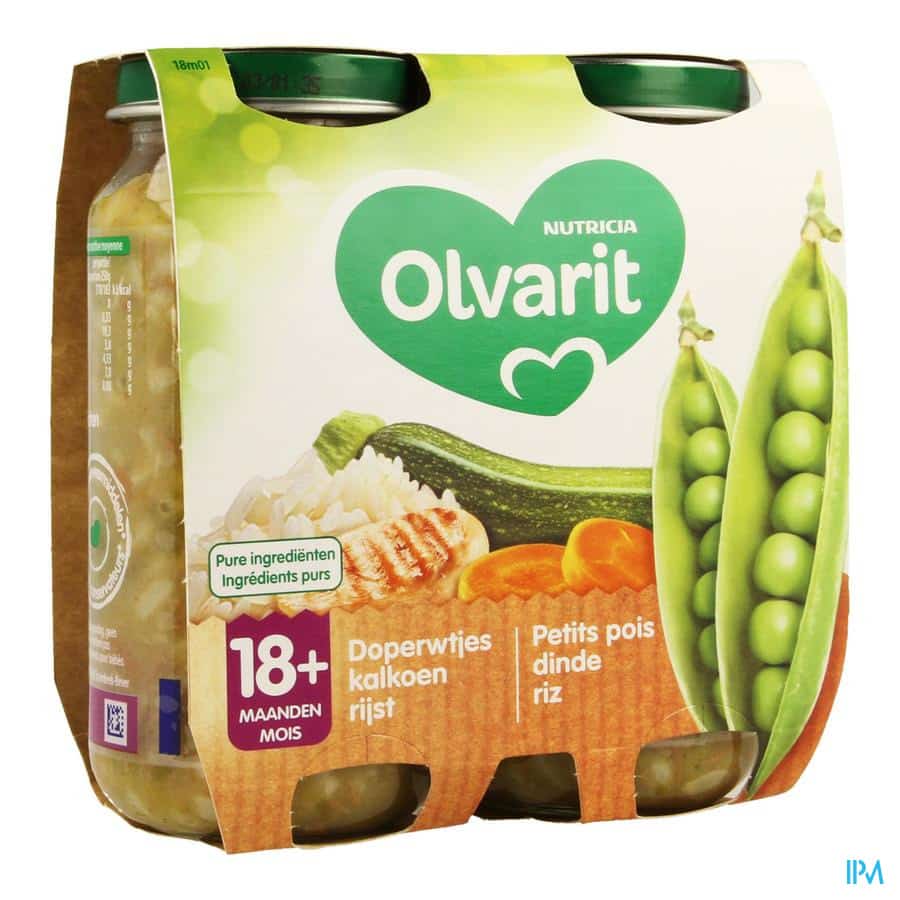 Olvarit Doperwtjes-Kalkoen-Rijst 18+ Olvarit Doperwtjes-Kalkoen-Rijst 18+