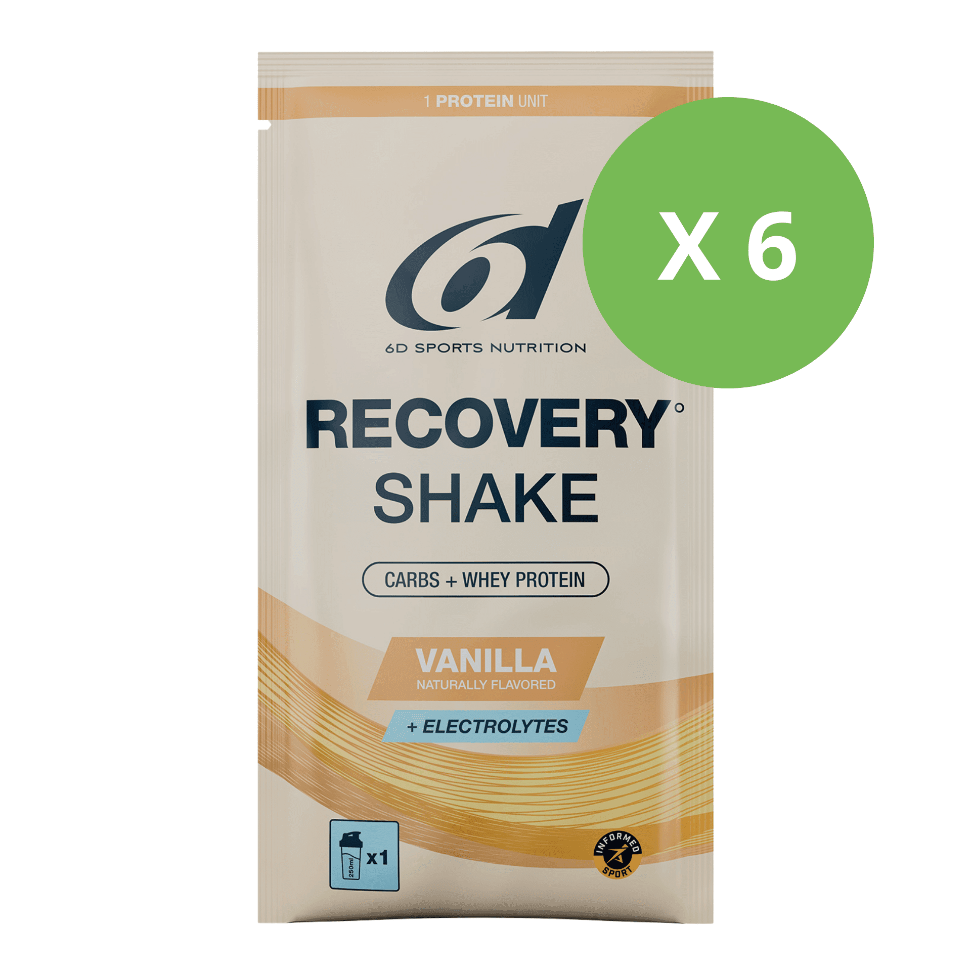 6d Recovery Shake Unidose 6 x 85 g