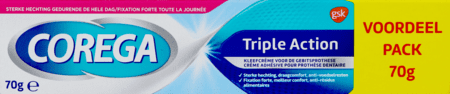 Corega Triple Action Creme Adhesive 70g Corega Triple Action Creme Adhesive 70g