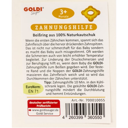 Goldi Sauger Bijtring 3+ M Goldi Sauger Bijtring 3+ M