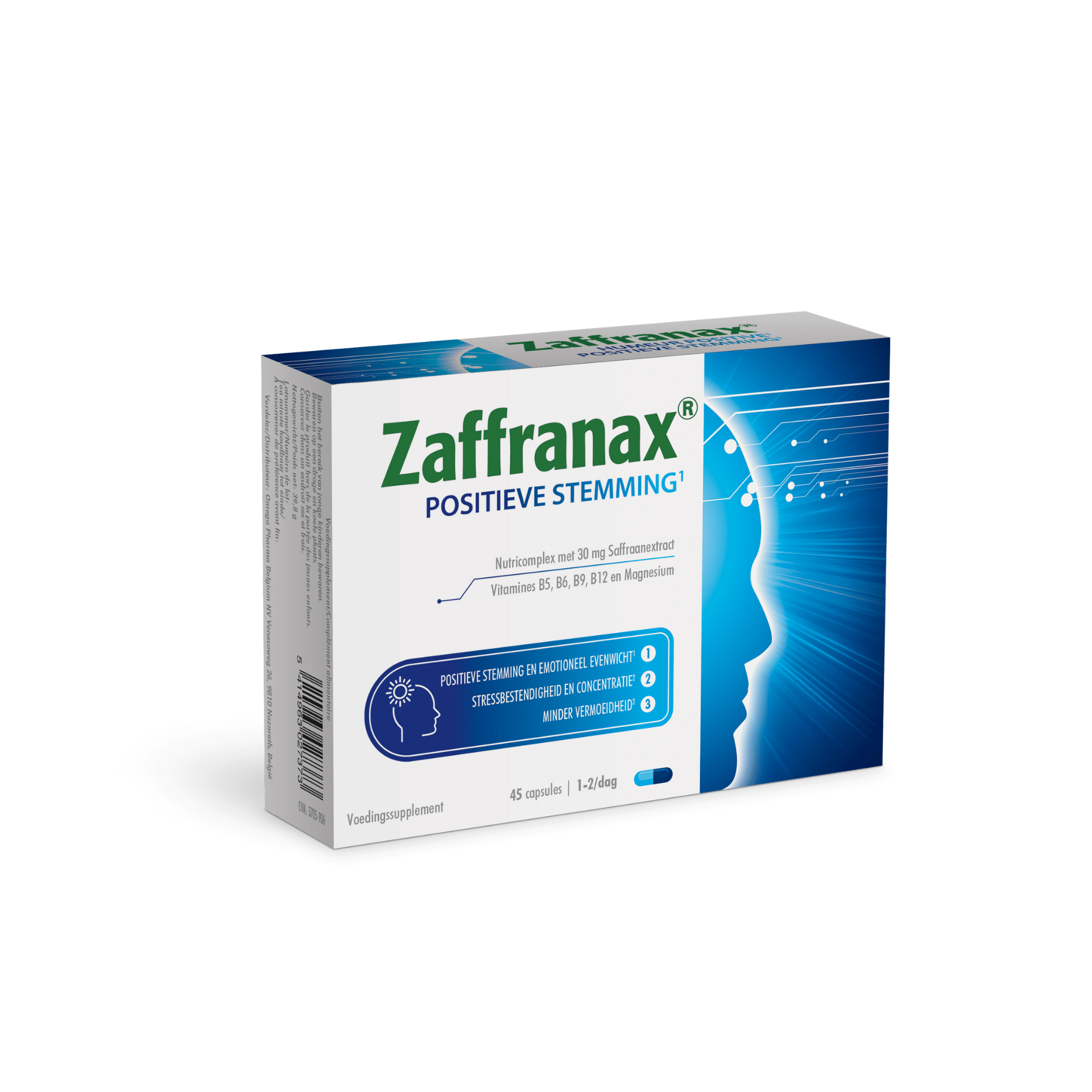 Zaffranax Humeur Positive - émotionnel, stress, fatigue 45 gelules