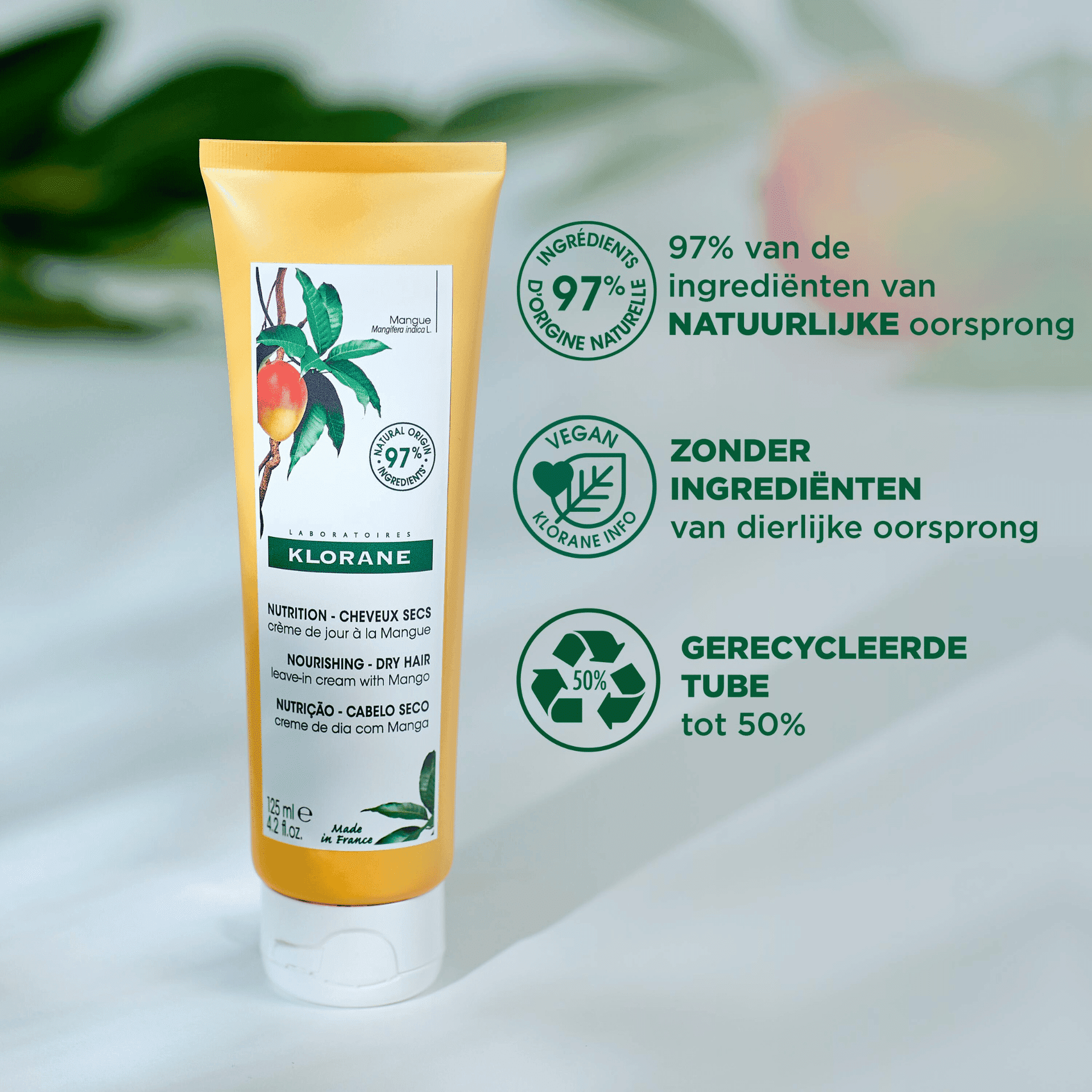 Klorane Capil. Cr Jour Mangue Tube 125ml