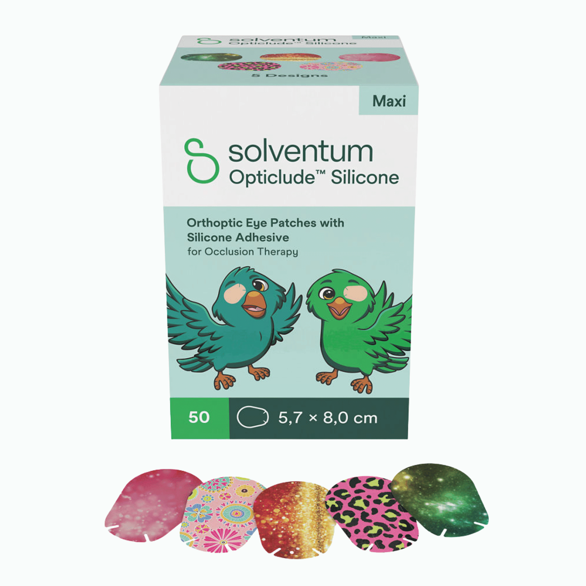Solventum Opticlude Silicone Maxi Girls Oogpleisters 5,7 x 8,0 cm