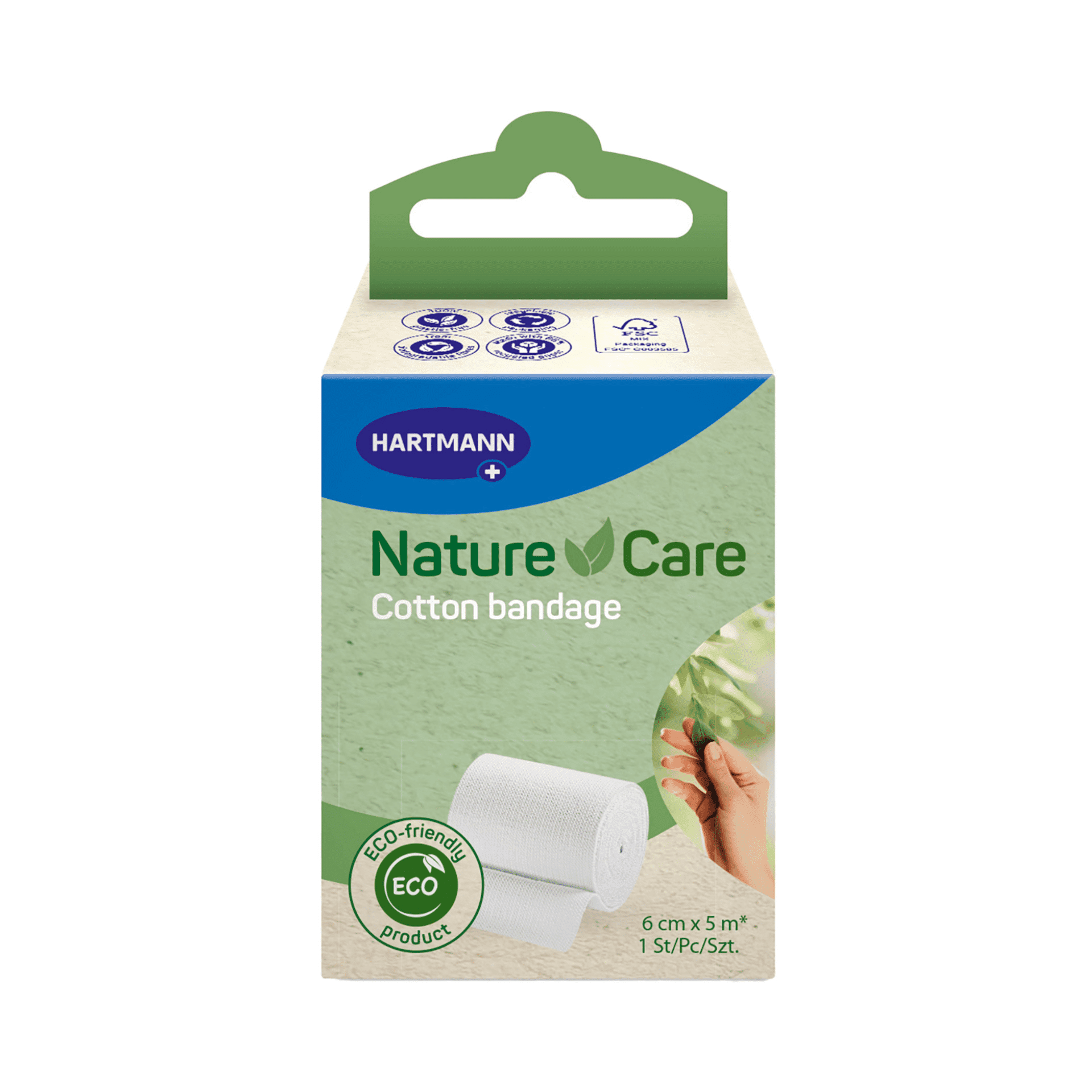 Hartmann Nature Care Cotton Bandage 6 cm x 5 m Hartmann Nature Care Cotton Bandage 6 cm x 5 m