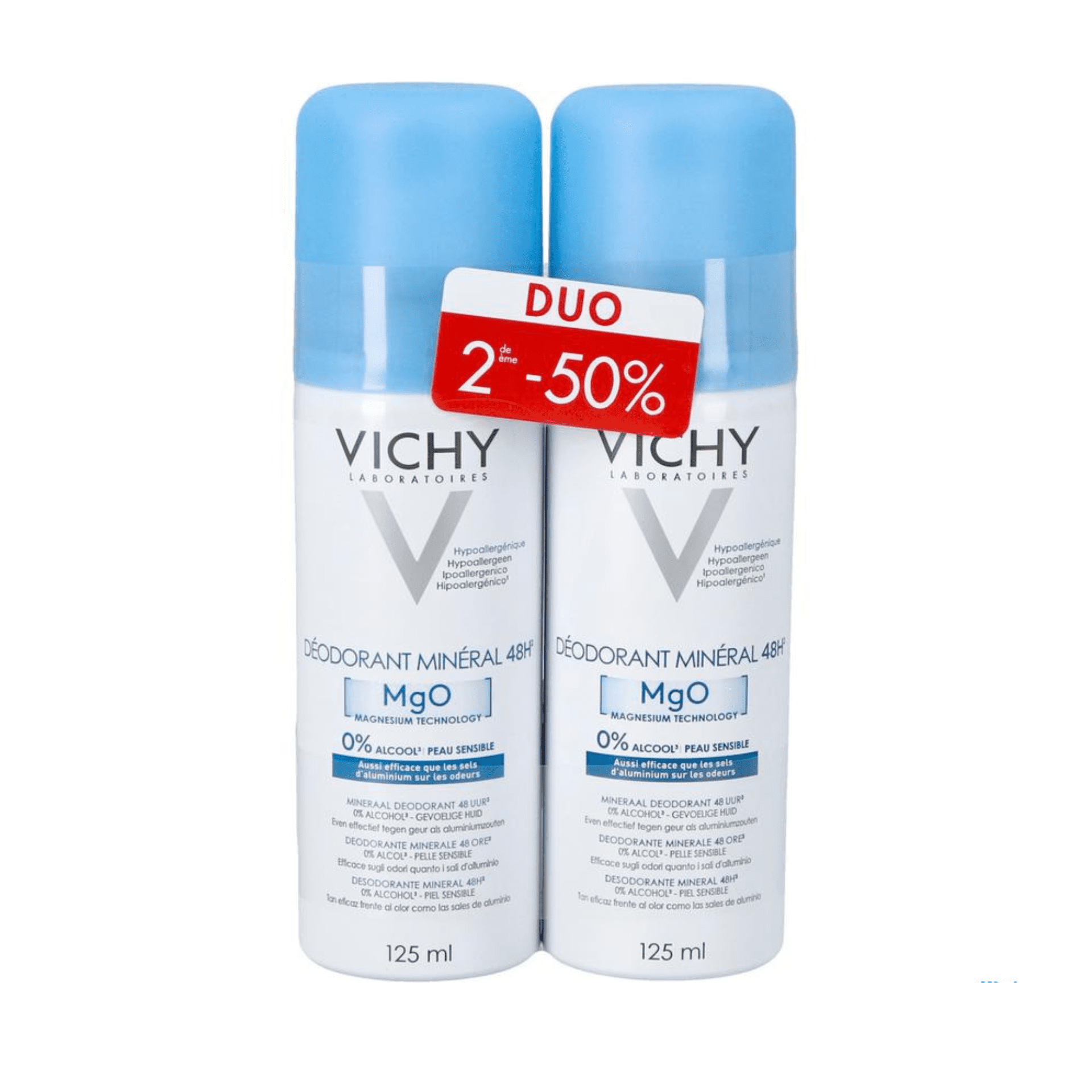 Vichy Deodorant Mineral Aerosol 48h Duo Promo*