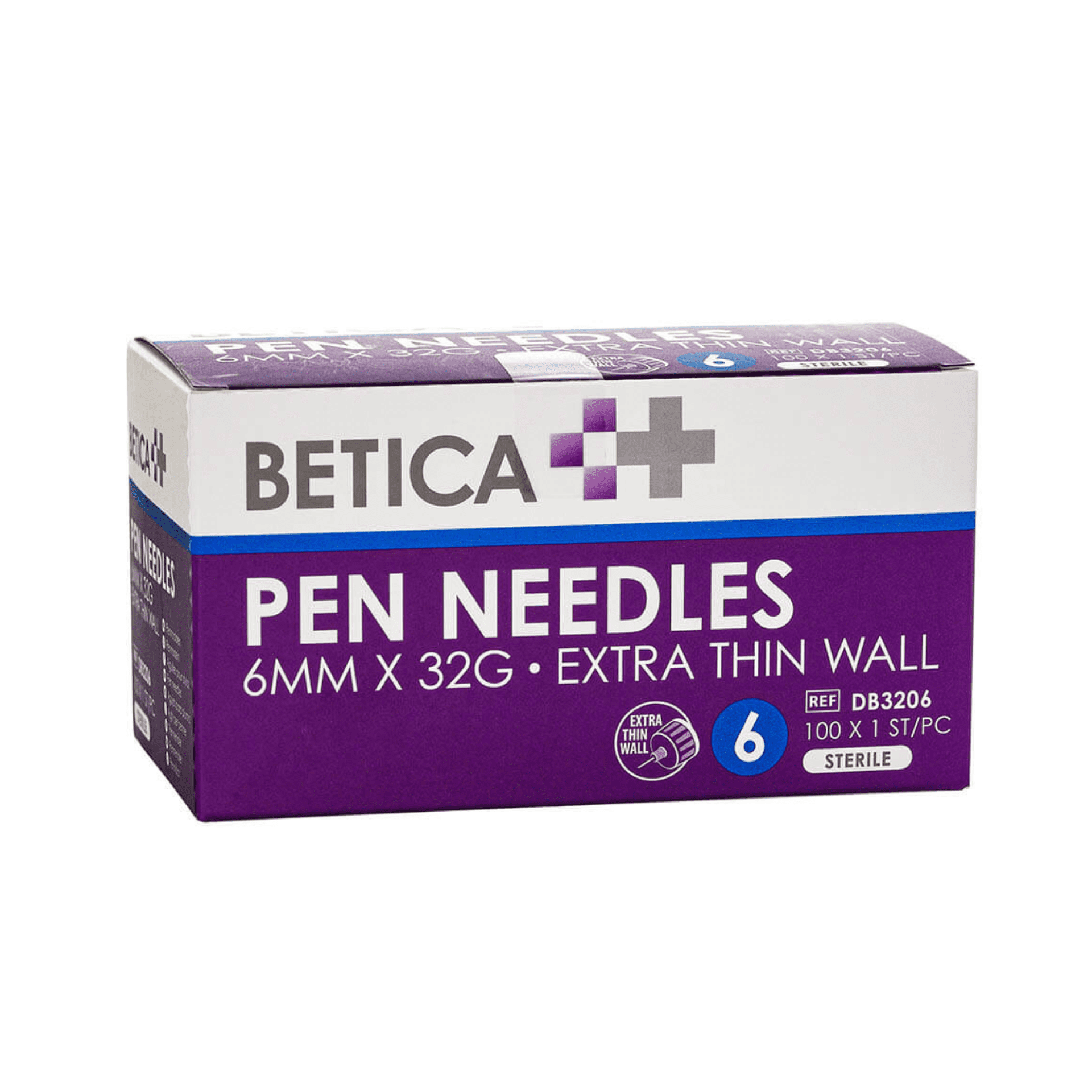 Betica Pen Needles 6 mm 32 g Extra Thin Wall Betica Pen Needles 6 mm 32 g Extra Thin Wall