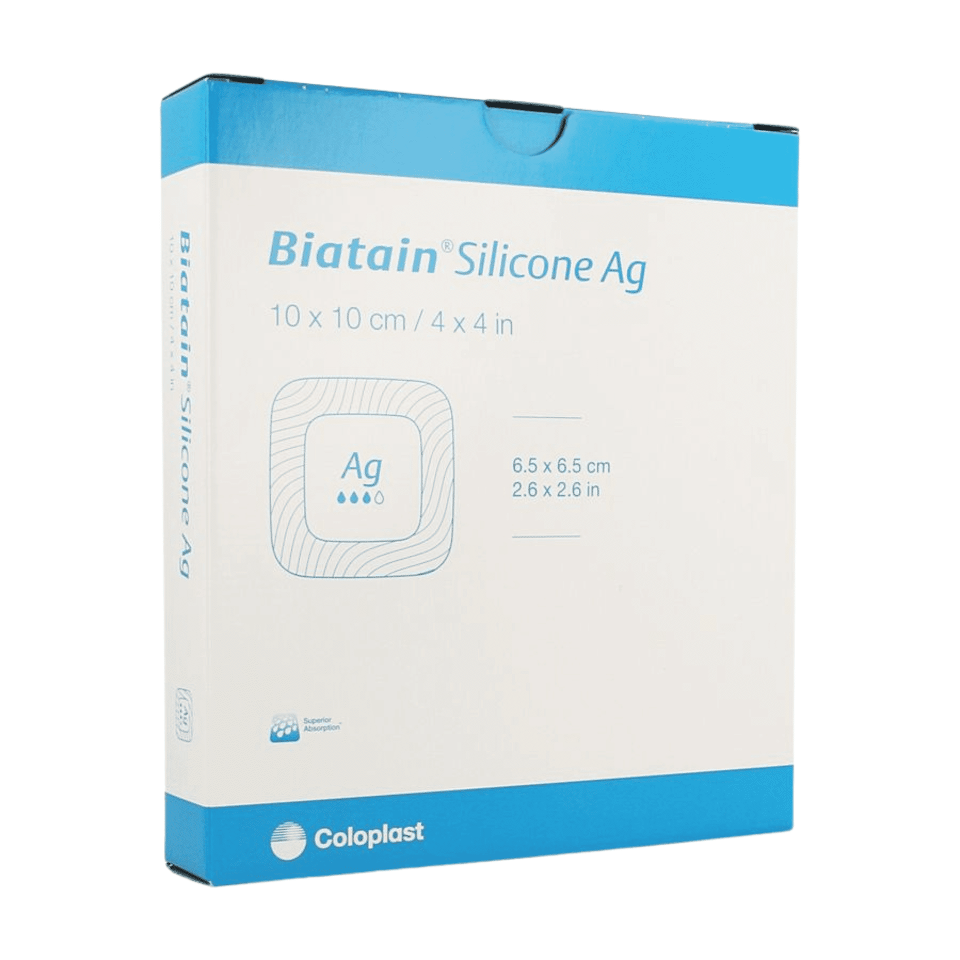 Coloplast Biatain Silicone AG 10 x 10 cm Coloplast Biatain Silicone AG 10 x 10 cm