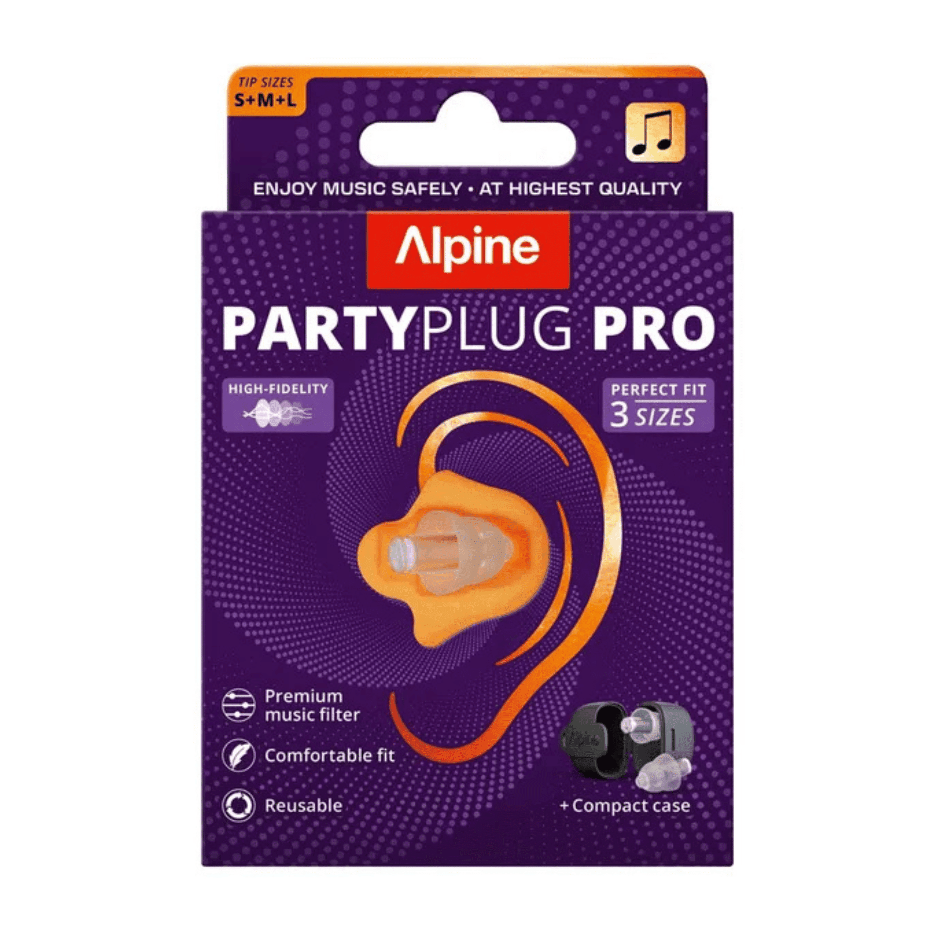 Alpine PartyPlug Pro Transparant S+M+L