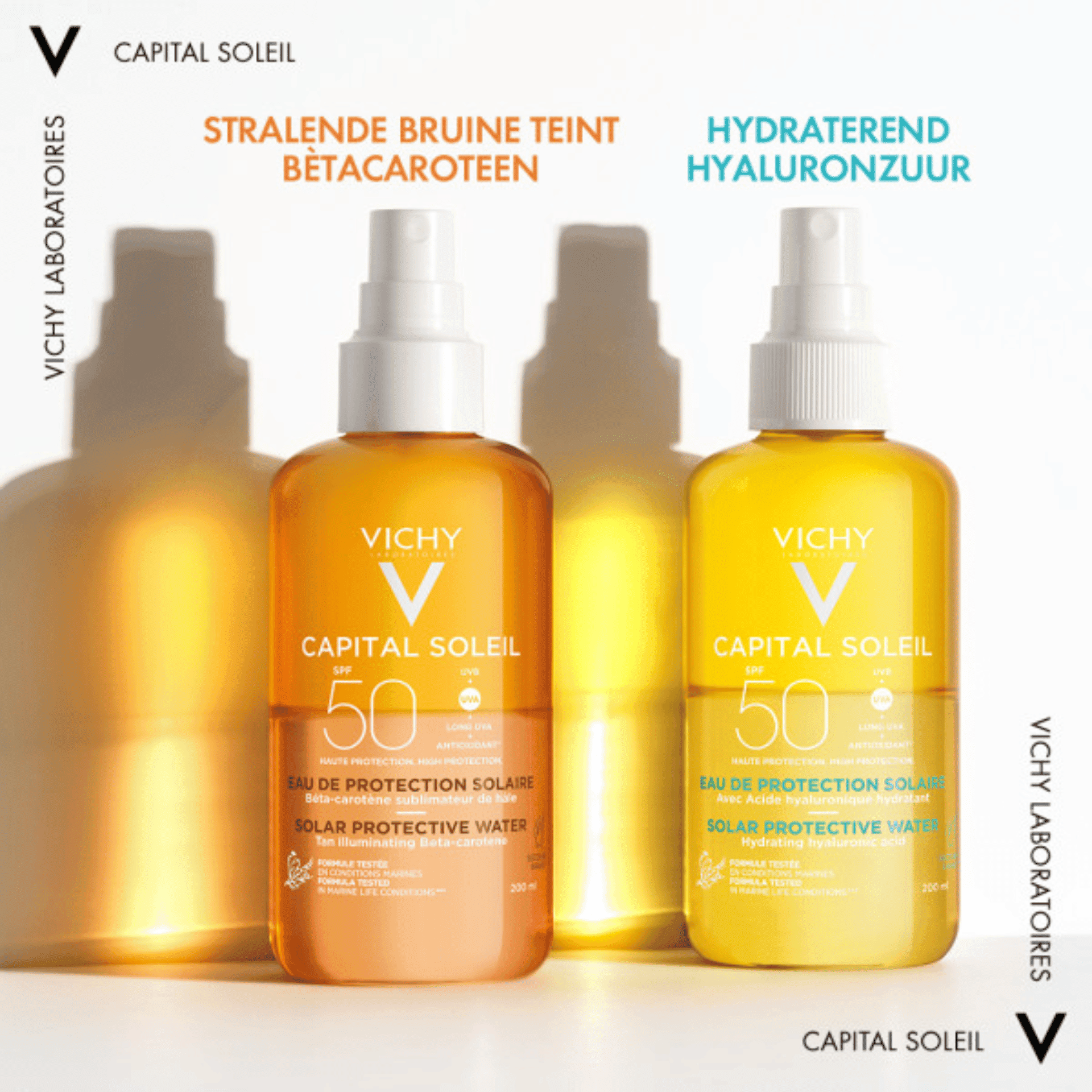 Vichy Capital Soleil Zonbeschermend Water Bruine Teint SPF 50 Vichy Capital Soleil Zonbeschermend Water Bruine Teint SPF 50