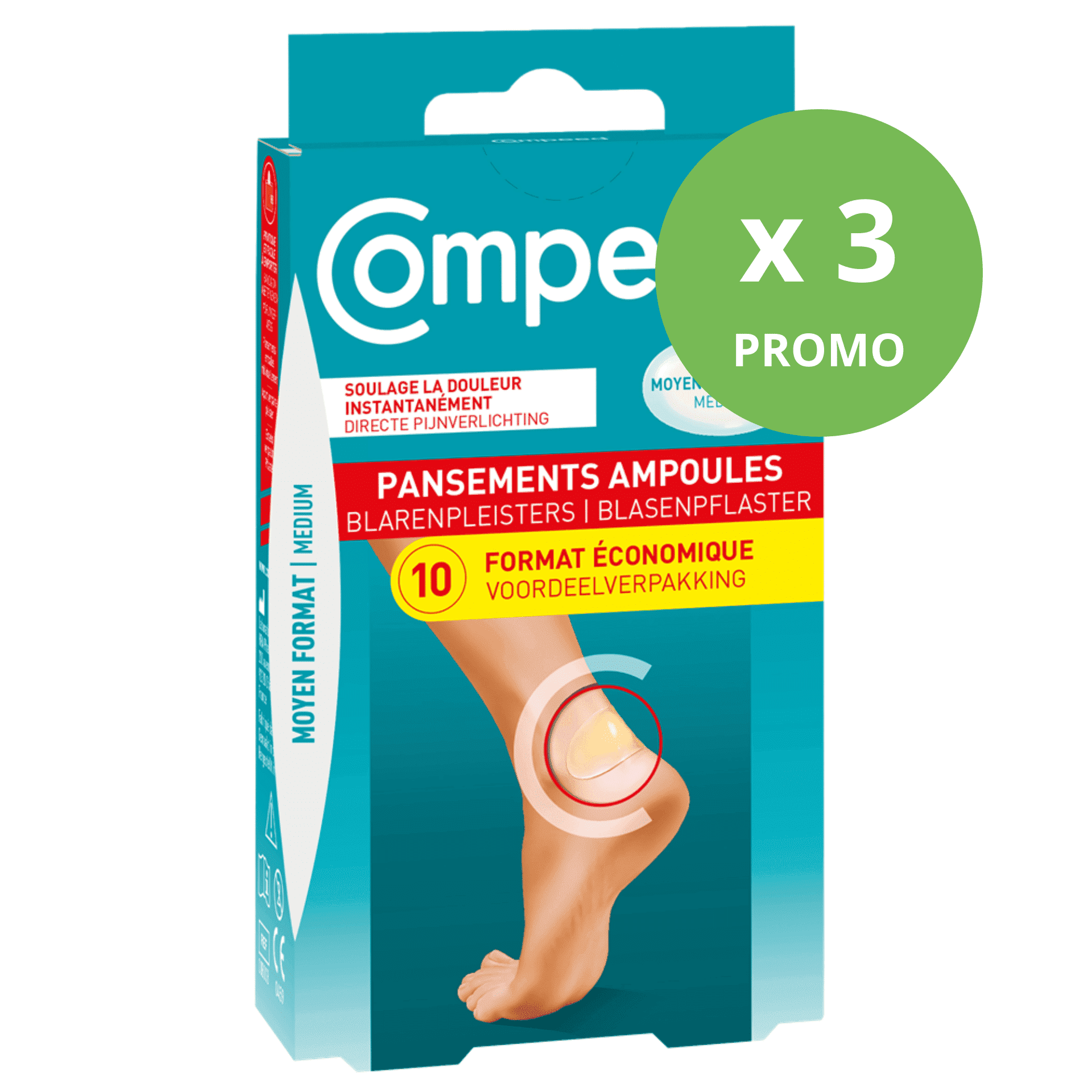 Compeed Pansement Ampoules Moyen Format Econ. 10