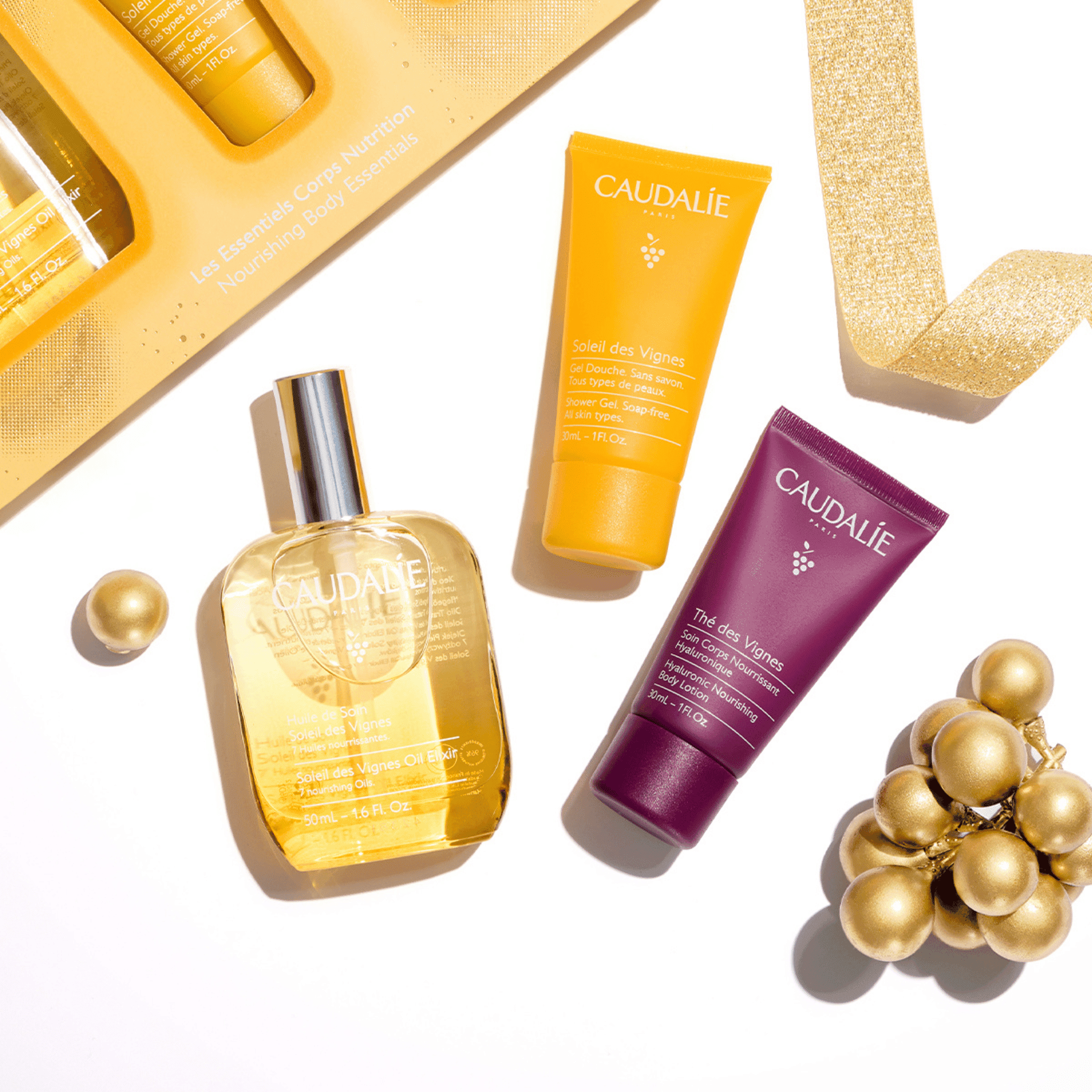 Caudalie Coffret Noel Huile Soleil 2024 3 Prod.