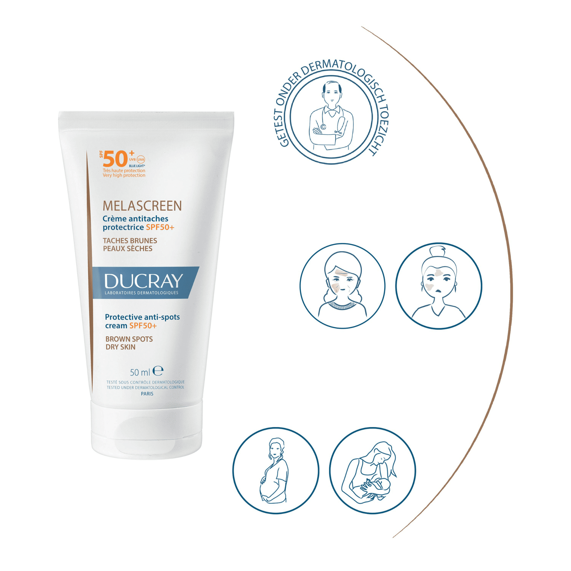 Ducray Melascreen Beschermende Crème tegen Pigmentvlekken SPF 50+