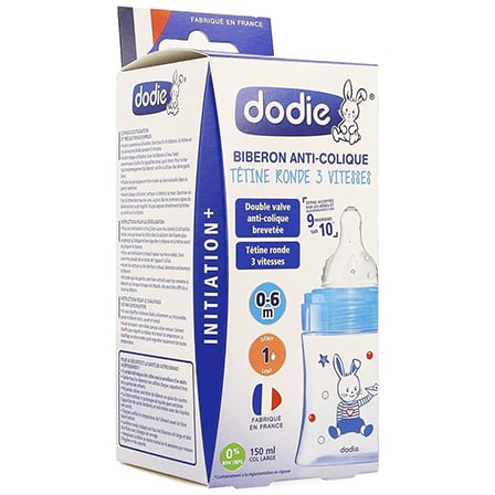Dodie Zuigfles Initiatie+ Blauwe Boot 150ml 0-6 Dodie Zuigfles Initiatie+ Blauwe Boot 150ml 0-6