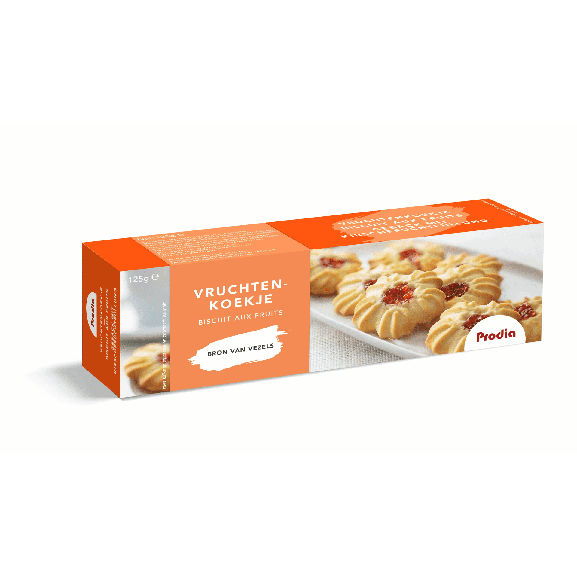Prodia Vruchtenkoekjes 125 g Prodia Vruchtenkoekjes 125 g