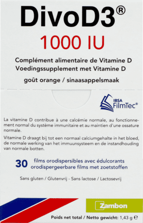 DivoD3 1000 UI Orodispergeerbare Films DivoD3 1000 UI Orodispergeerbare Films