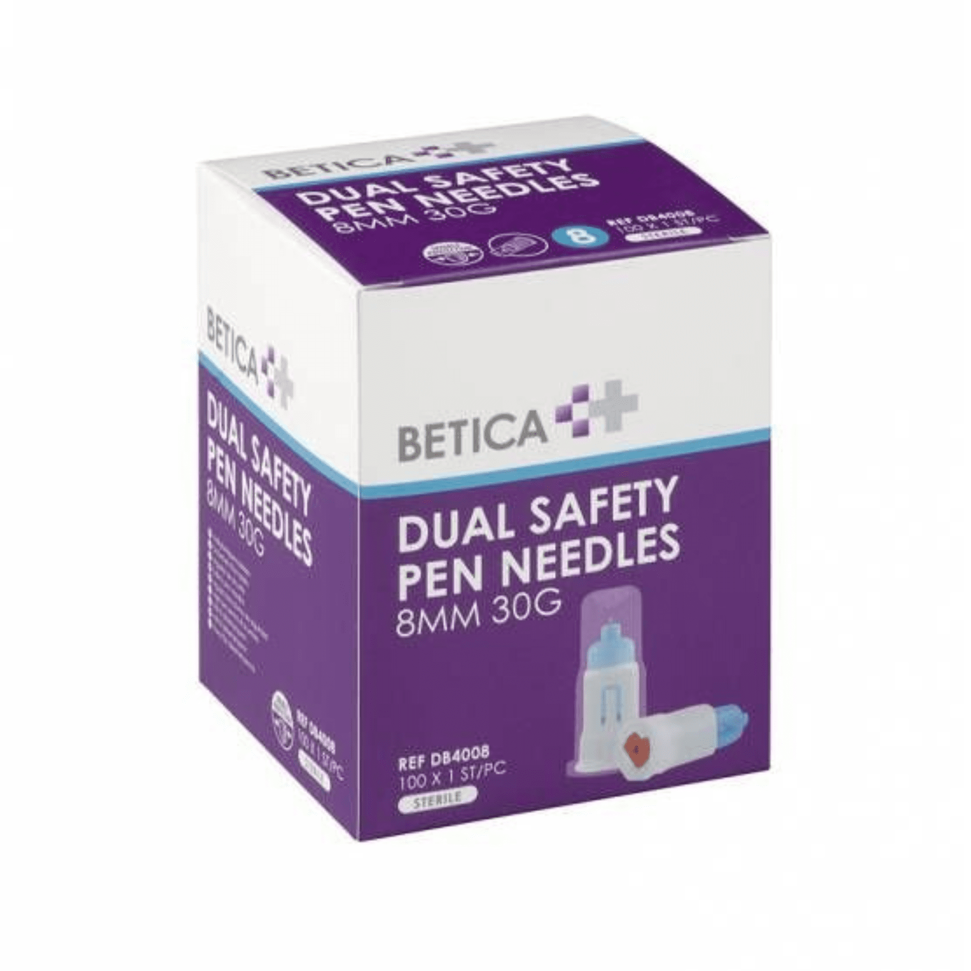 Betica Pen Needles Dual Safety 8 mm 30g 