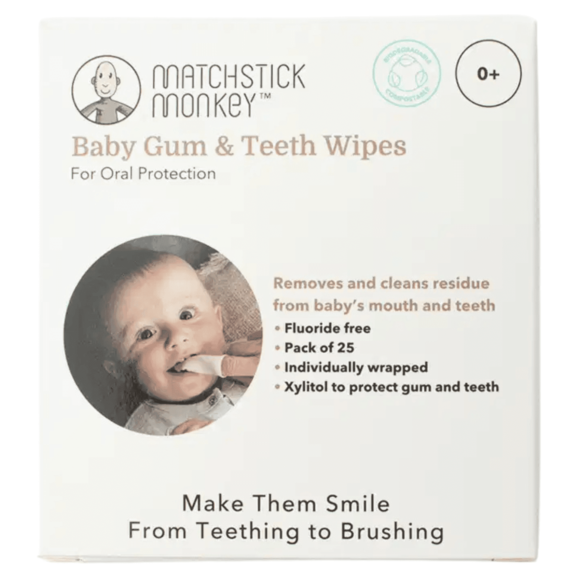 Matchstick Monkey Lingettes Dents 25 Matchstick Monkey Lingettes Dents 25