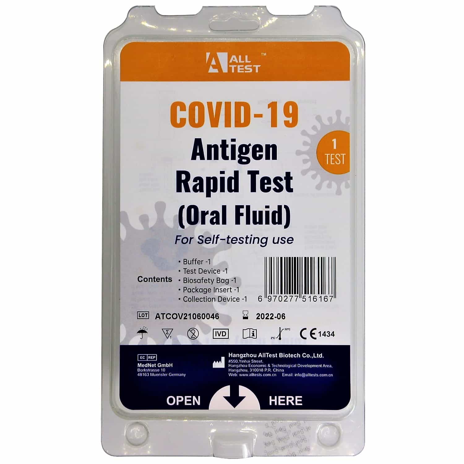 Covid-19 Antigen Rapid Test speekseltest