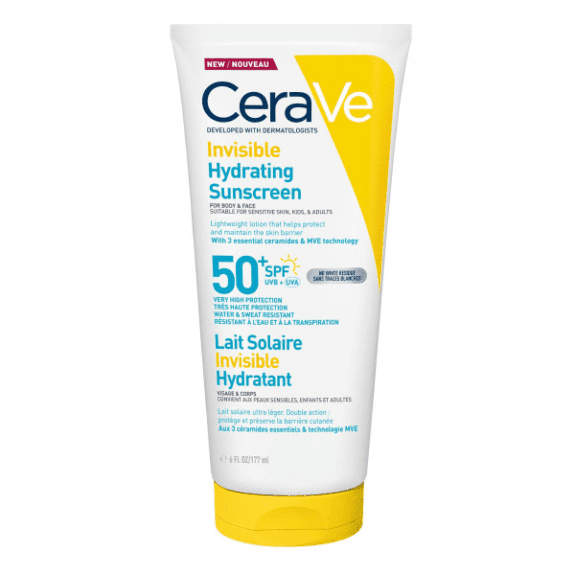 CeraVe Onzichtbare Hydraterende Zonnecrème SPF 50+