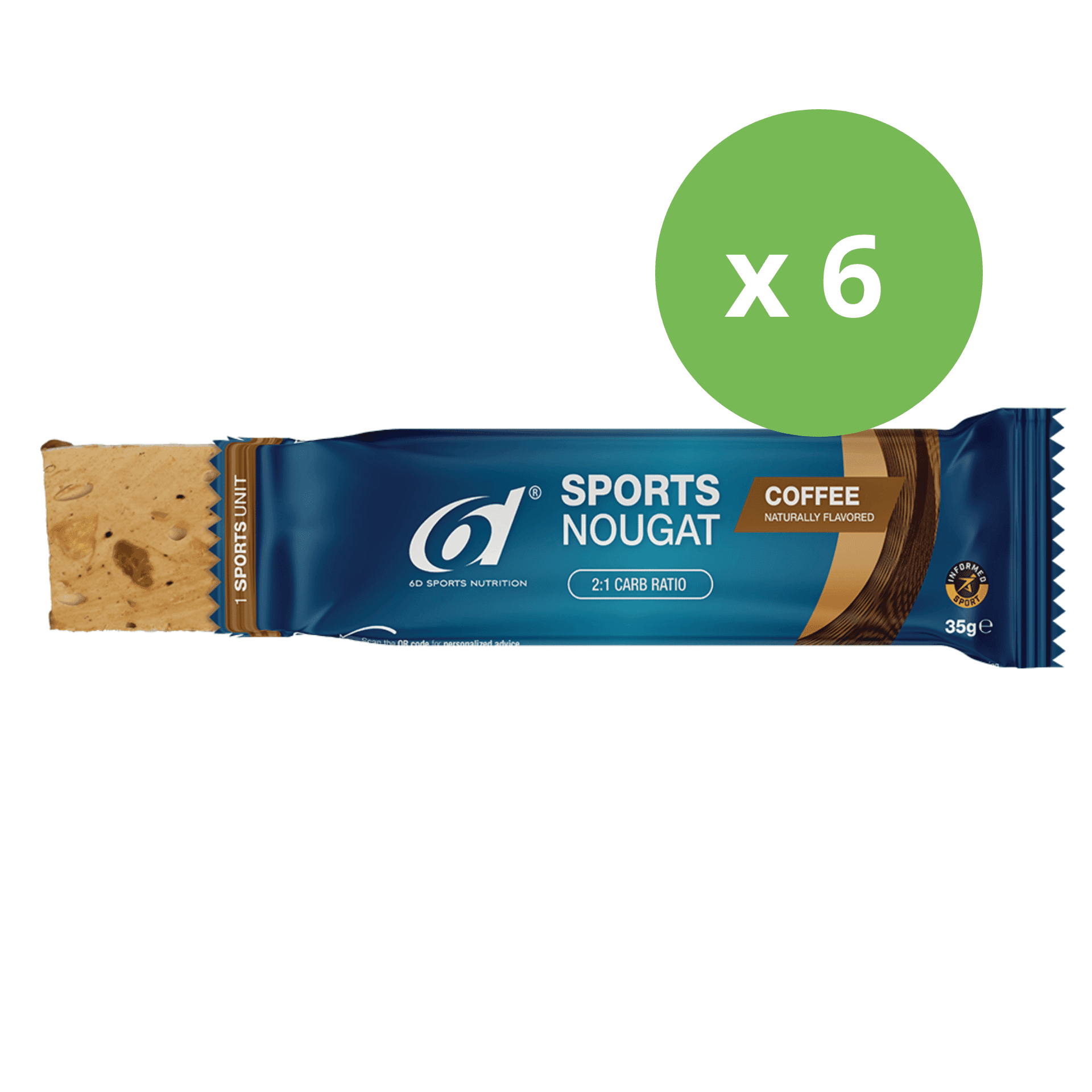 6d Sports Nougat Coffee 6x35g