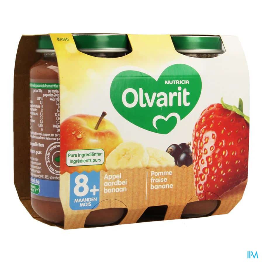 Olvarit Fruit-Appel-Aardbei-Banaan 8+ Olvarit Fruit-Appel-Aardbei-Banaan 8+