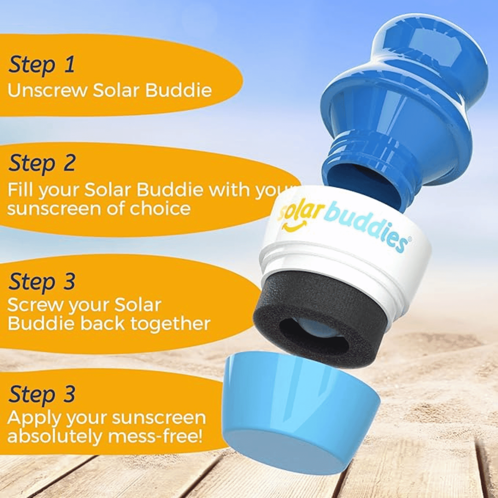 Solar Buddies Hervulbare Zonnecrème-applicator Solar Buddies Hervulbare Zonnecrème-applicator