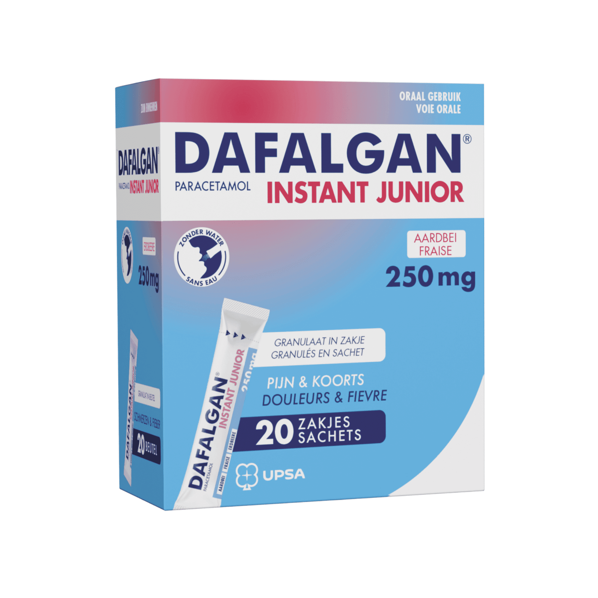 Dafalgan Instant Junior 250 mg Fraise Dafalgan Instant Junior 250 mg Fraise