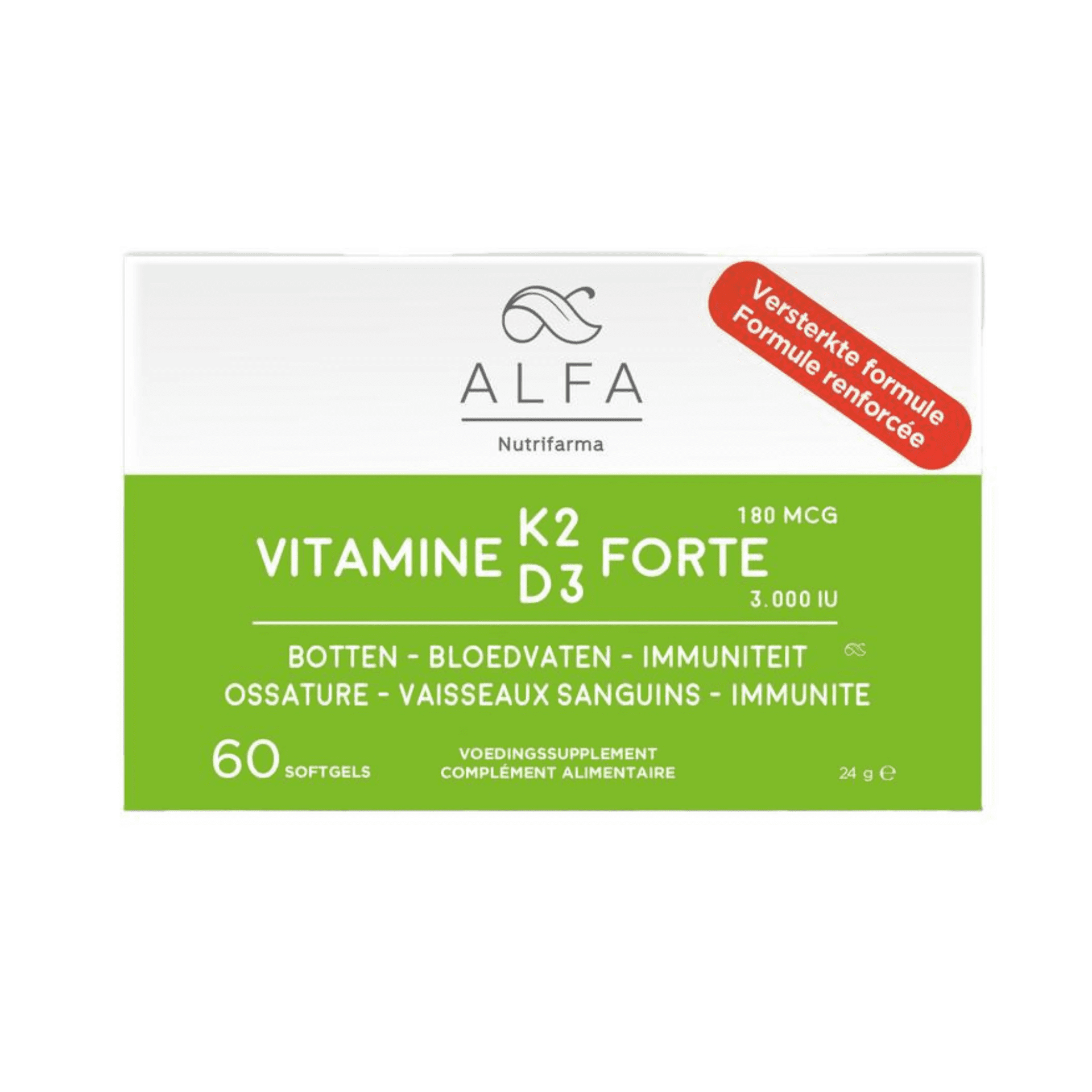 Alfa Vitamine K2 D3 Forte Softcaps 60 Nf Alfa Vitamine K2 D3 Forte Softcaps 60 Nf