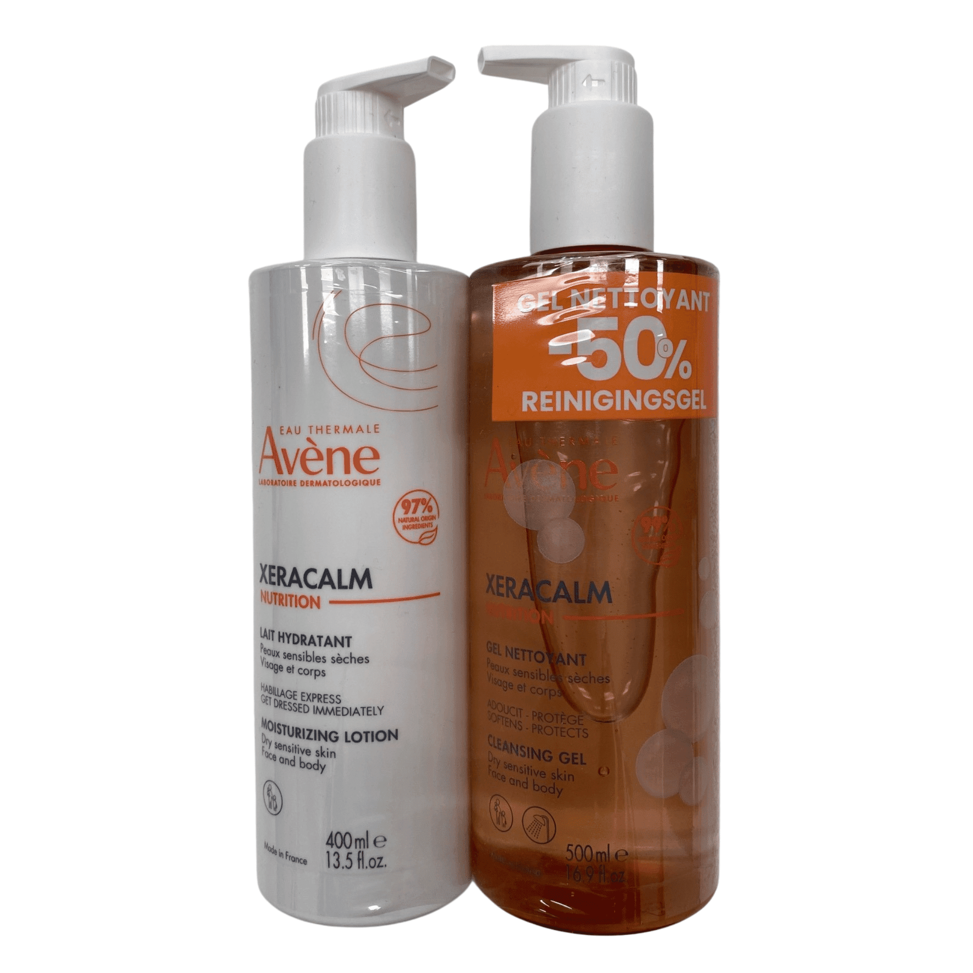 Avène XeraCalm Nutrition Hydraterende Melk + Reinigingsgel PROMO Avène XeraCalm Nutrition Hydraterende Melk + Reinigingsgel PROMO