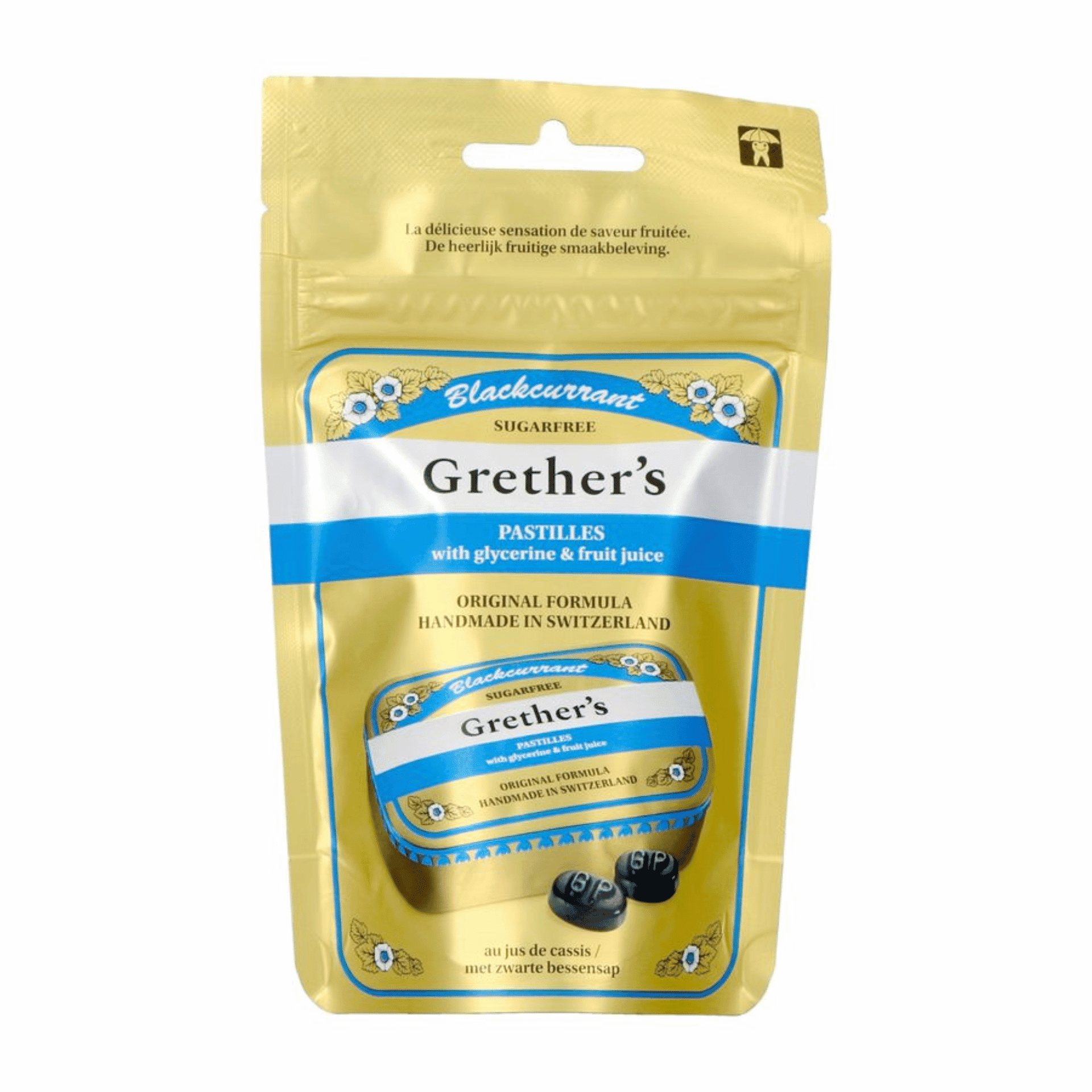 Grether's Pastilles Blackcurr. S/sucre Refill 110g